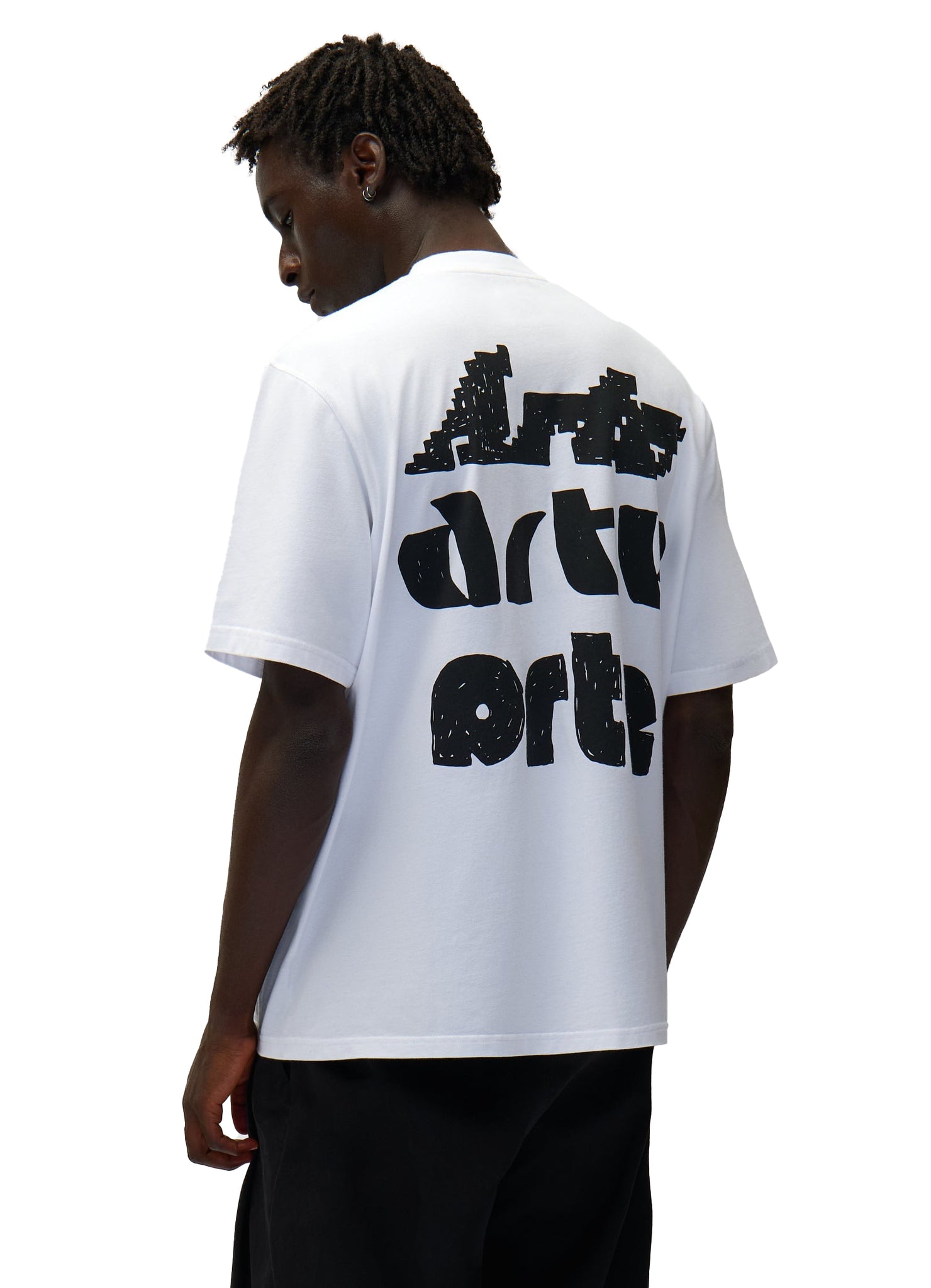 T-Shirt Arte Multi Arte Print Bianco
