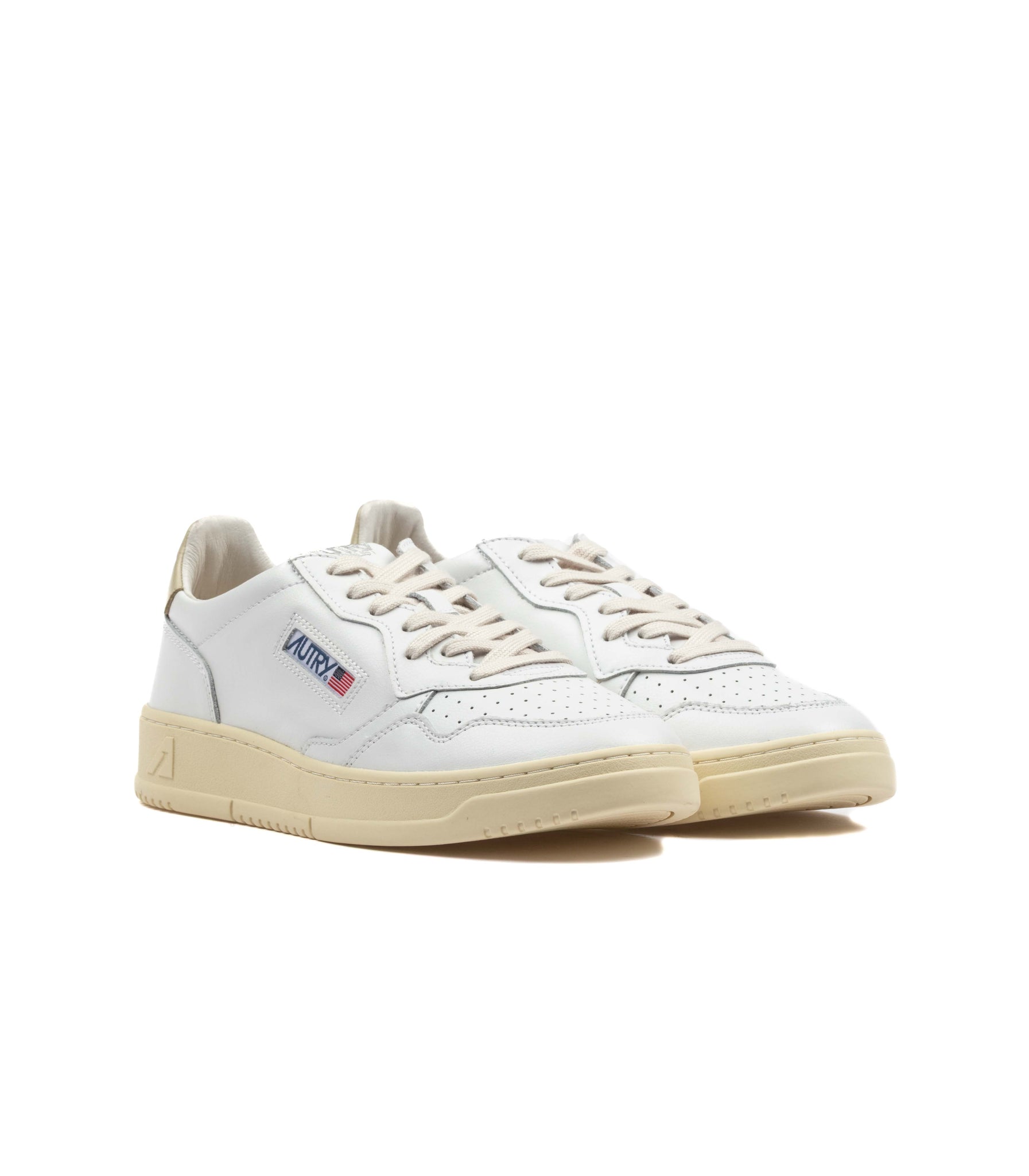Autry Autry Medalist Low Leat Bianco Beige Uomo