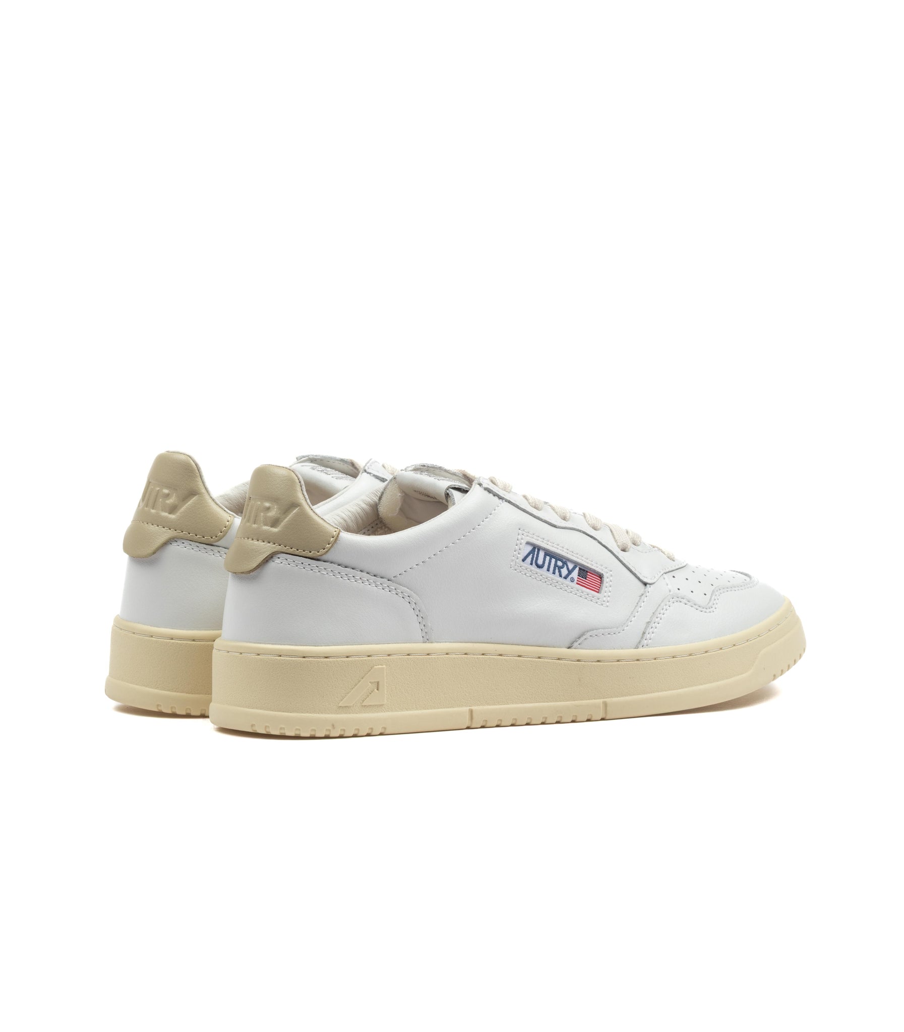 Autry Autry Medalist Low Leat Bianco Beige Uomo