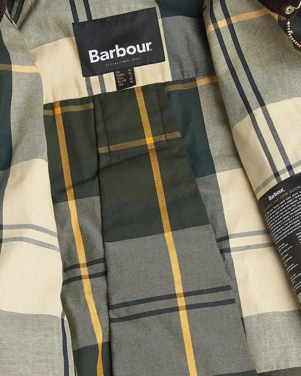Barbour Catton Wax Cot Outw Sage Ancient Donna