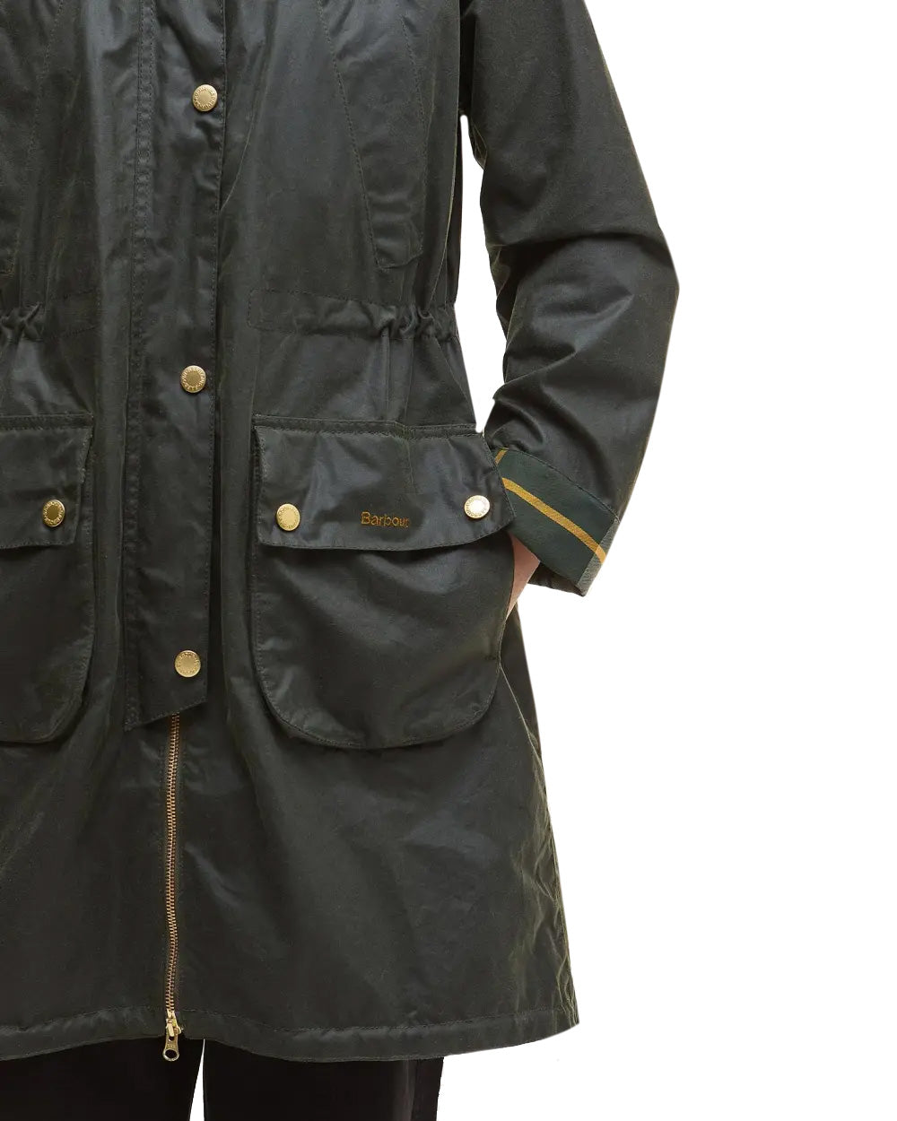 Barbour Marcy Wax Parka Cot Outw Fern Donna