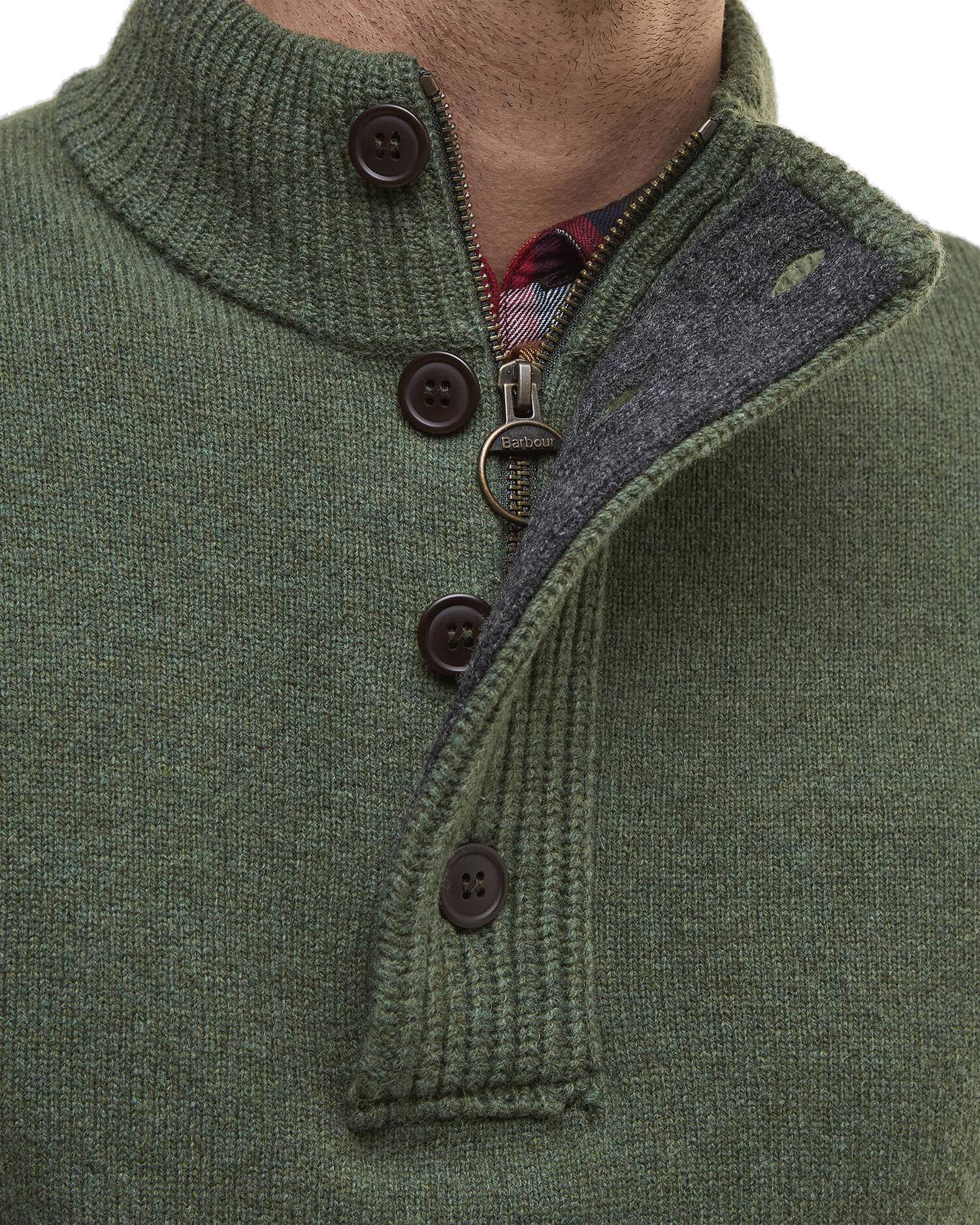 Barbour Maglia Essential Patch Half Zip Uomo