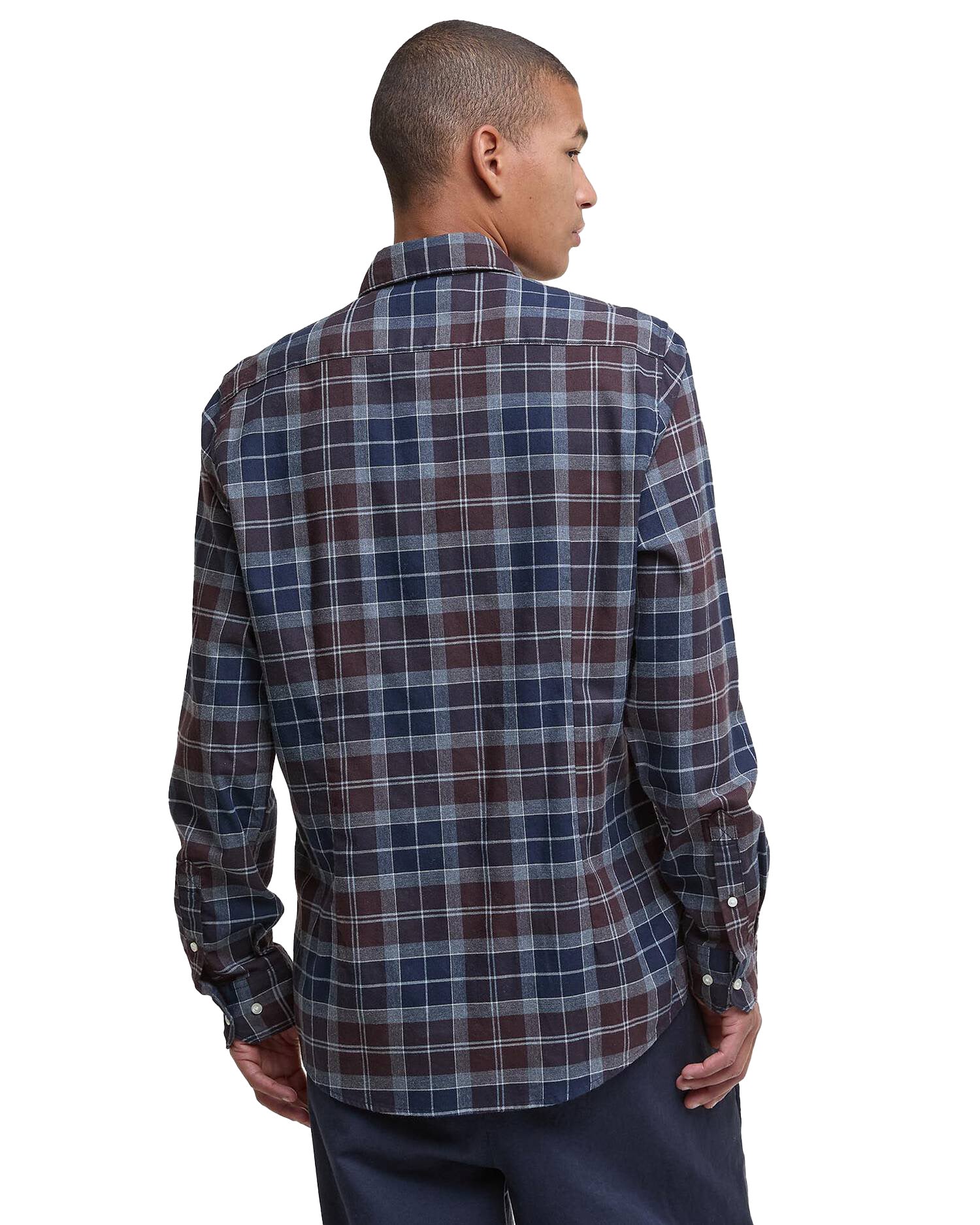Barbour Camicia Check Flanella Fortrose Tailored Midnight Oak