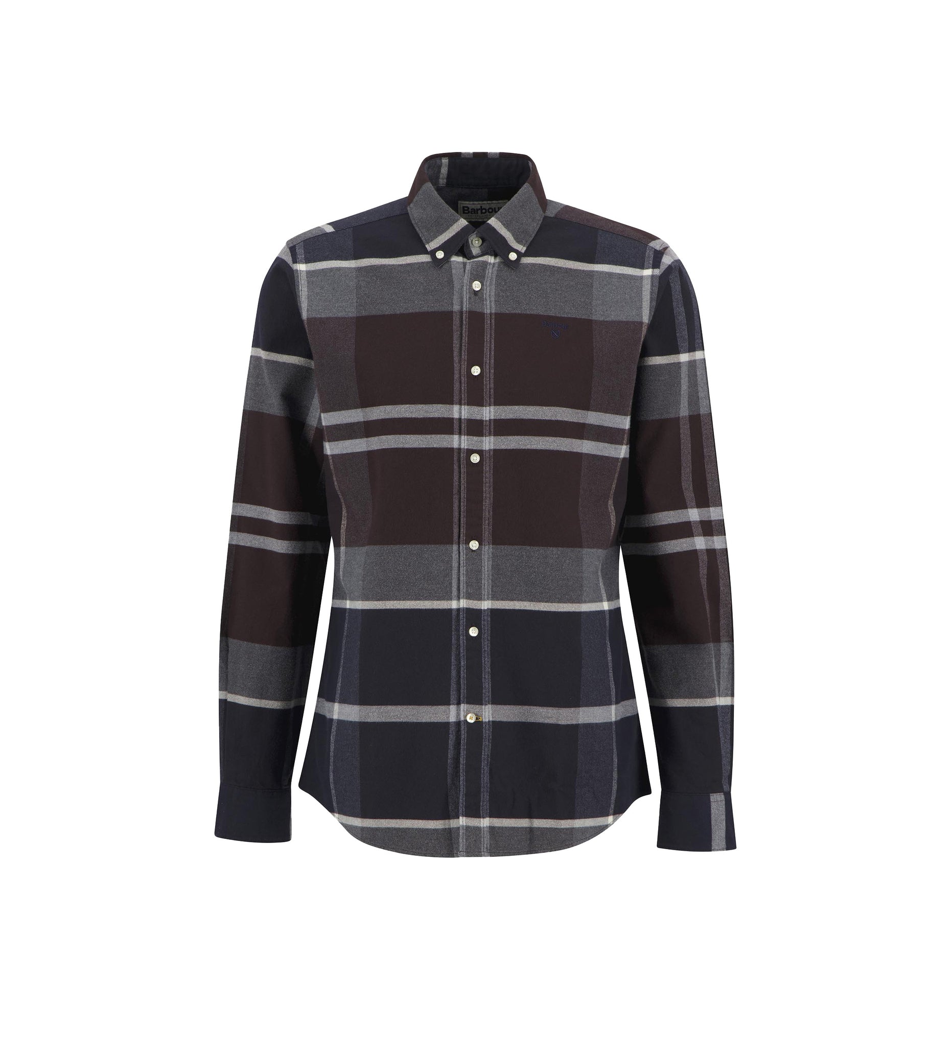Barbour Camicia Check Flanella Iceloch Tailored Midnight Oak