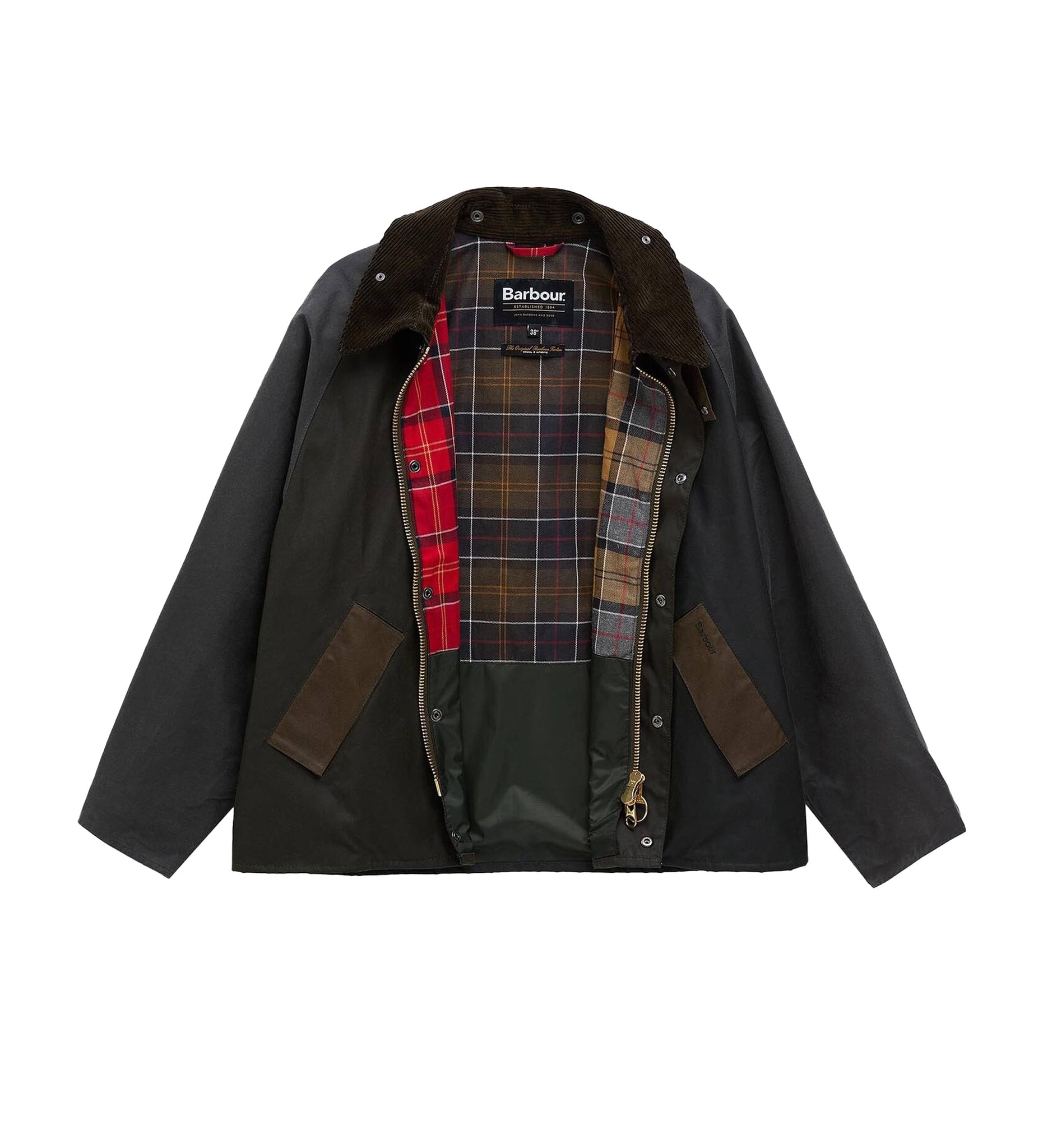 Barbour Patchwork Transport Wax Cot.Outw Sage Multi Uomo