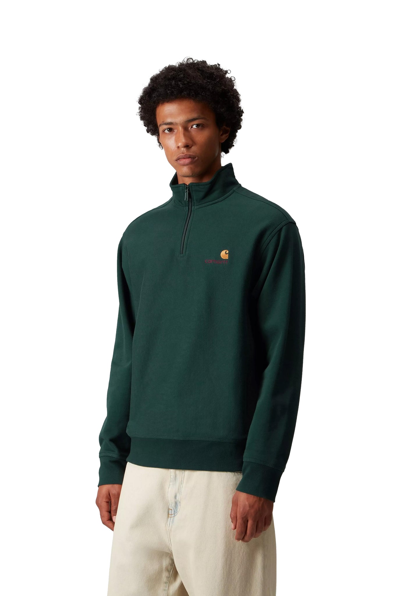 Carhartt Wip Half Zip American Script Sweatshirt
