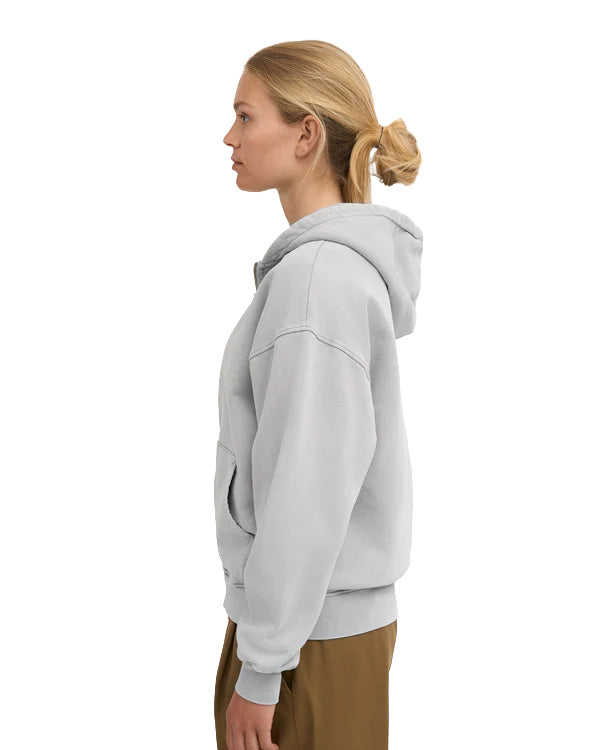 Colorful Standard Felpa Zip Oversized Cotone Organico Faded Grey Unisex