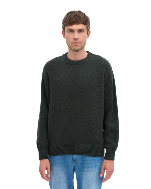 Colorful Standard Maglia Oversized Merino Wool Crew Hunter Green