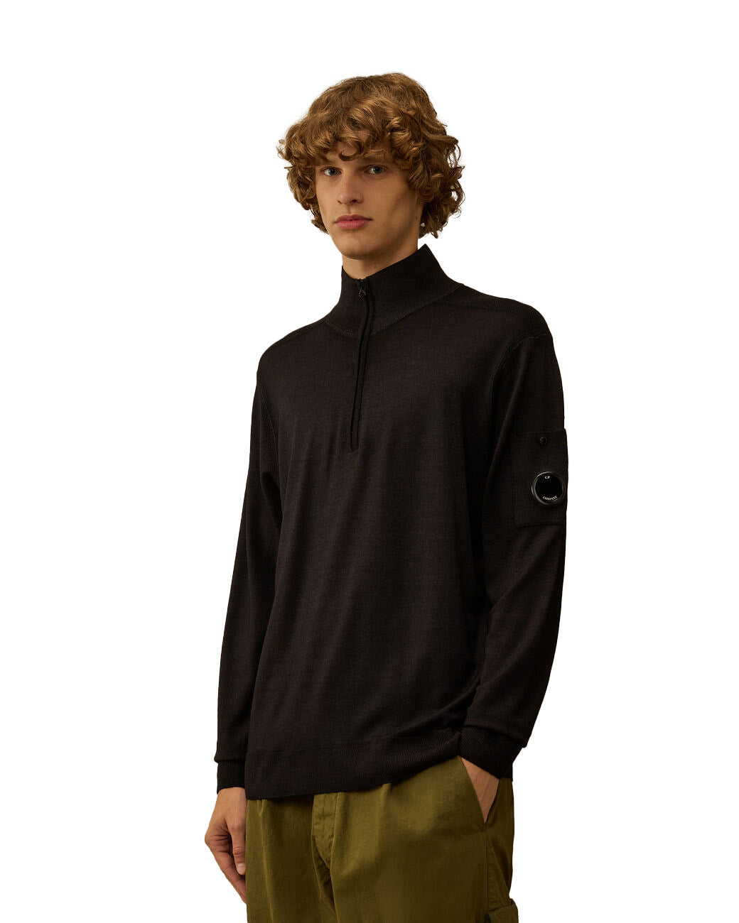 C.P. Company Merino Wool Half Zip Sweater