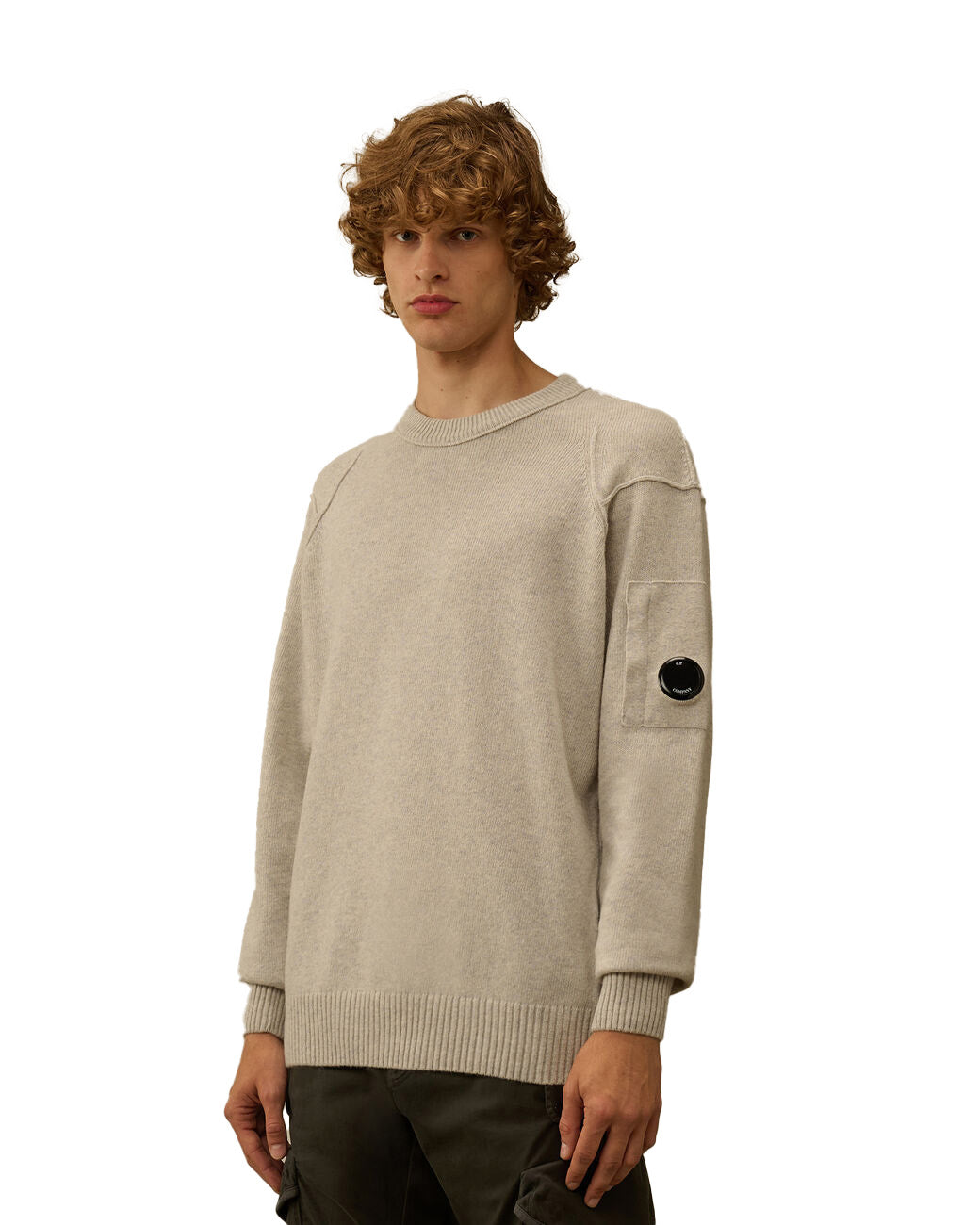 C.P. Company Lambswool Grs Crewneck Lens Sweater