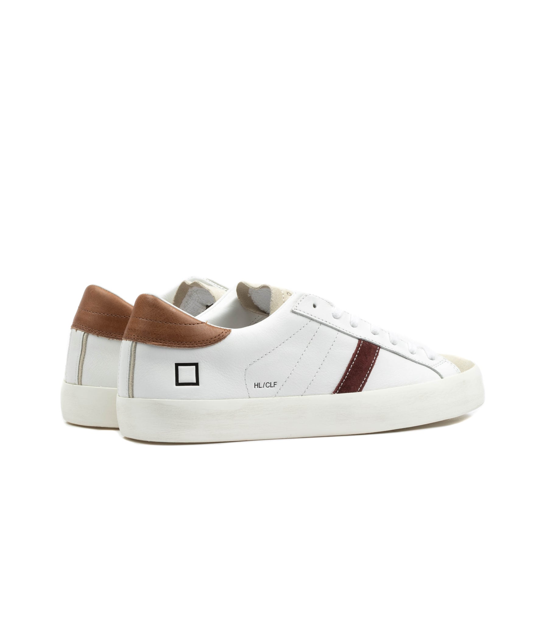 D.A.T.E. Hill Low Calf White Cuoio