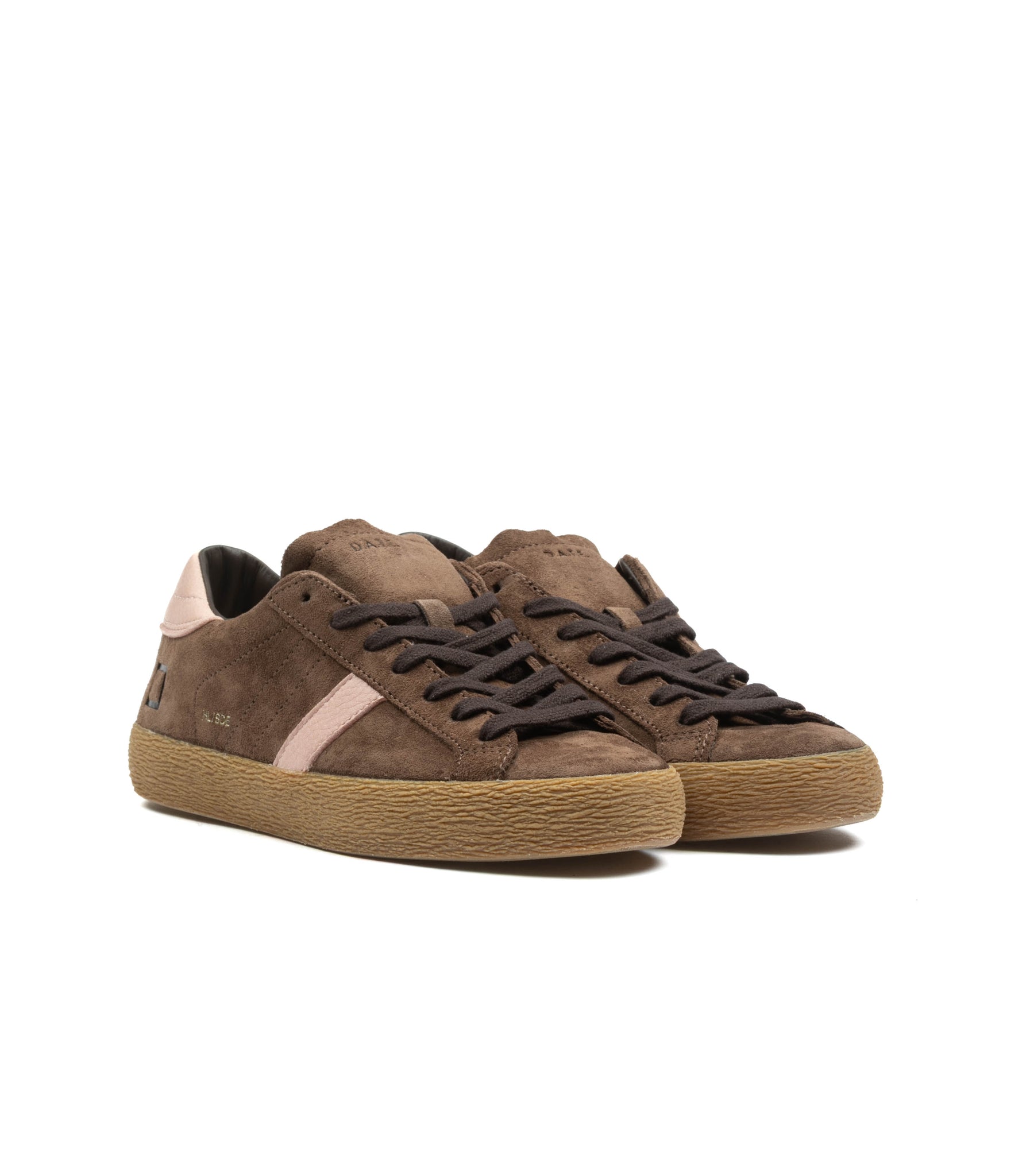 D.A.T.E. Hill Low Donna Suede Taupe Marrone