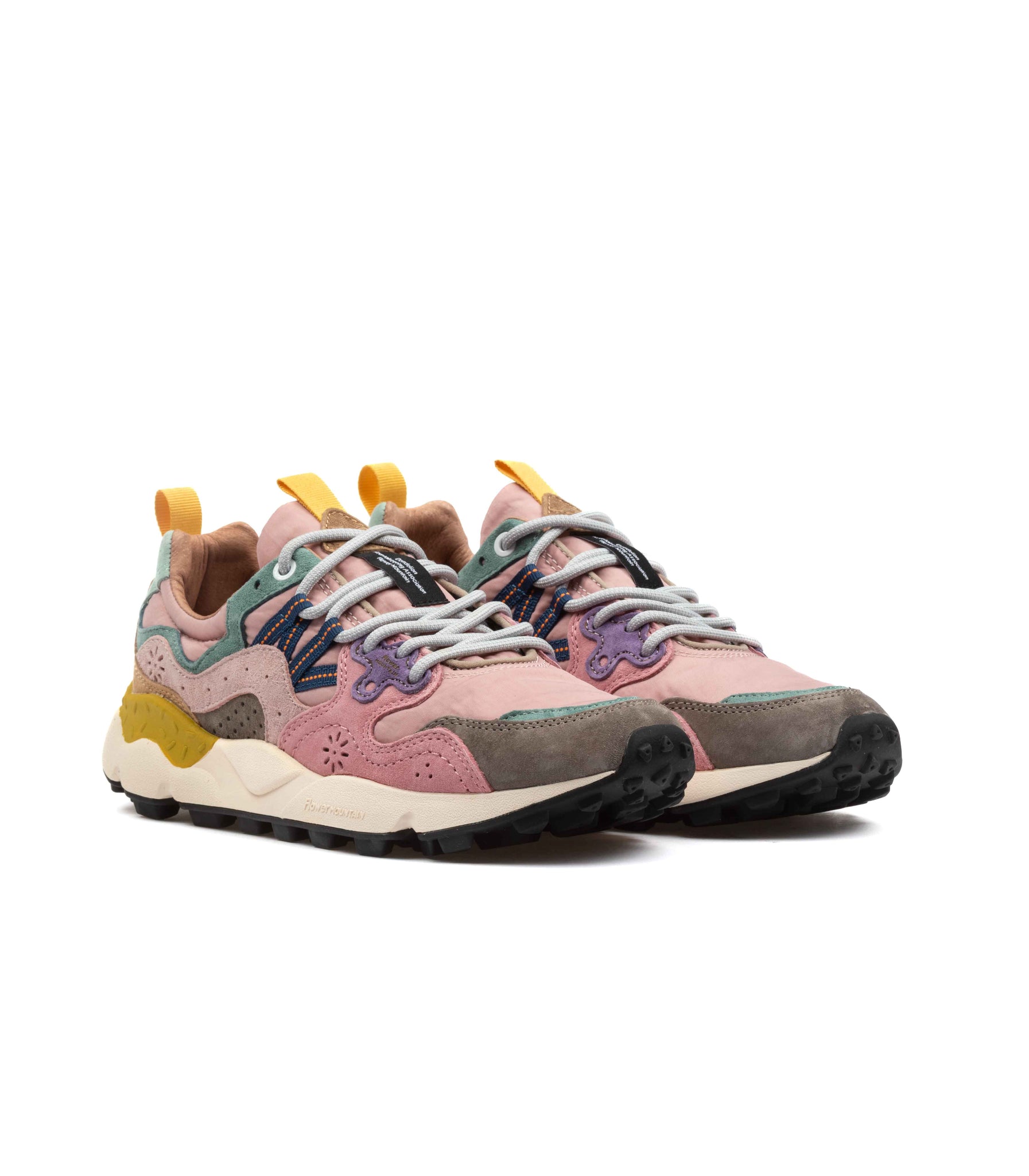 Flower Mountain Yamano 3  Suede Nylon Light Grey Cipria Light Pink Donna