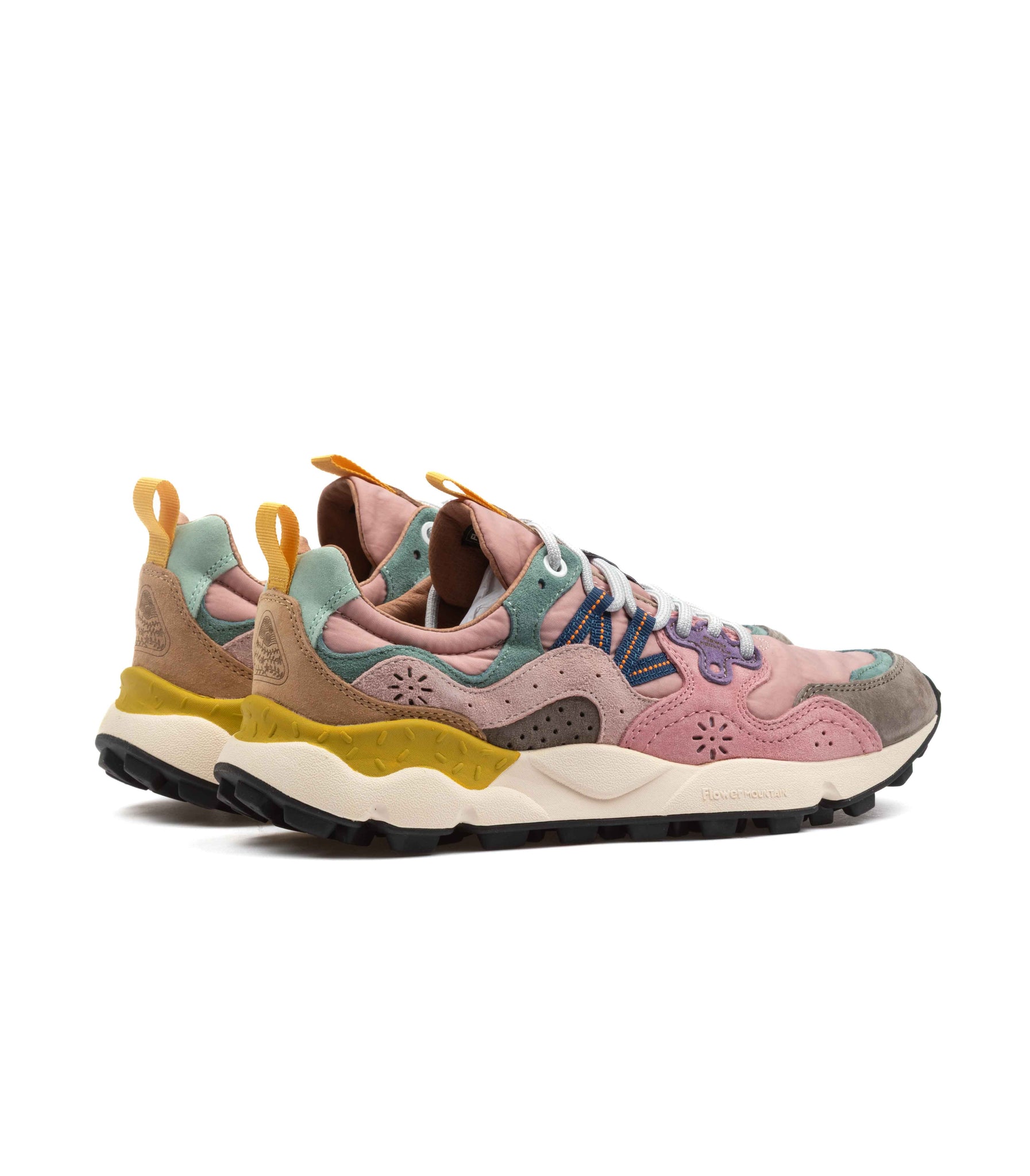Flower Mountain Yamano 3  Suede Nylon Light Grey Cipria Light Pink Donna