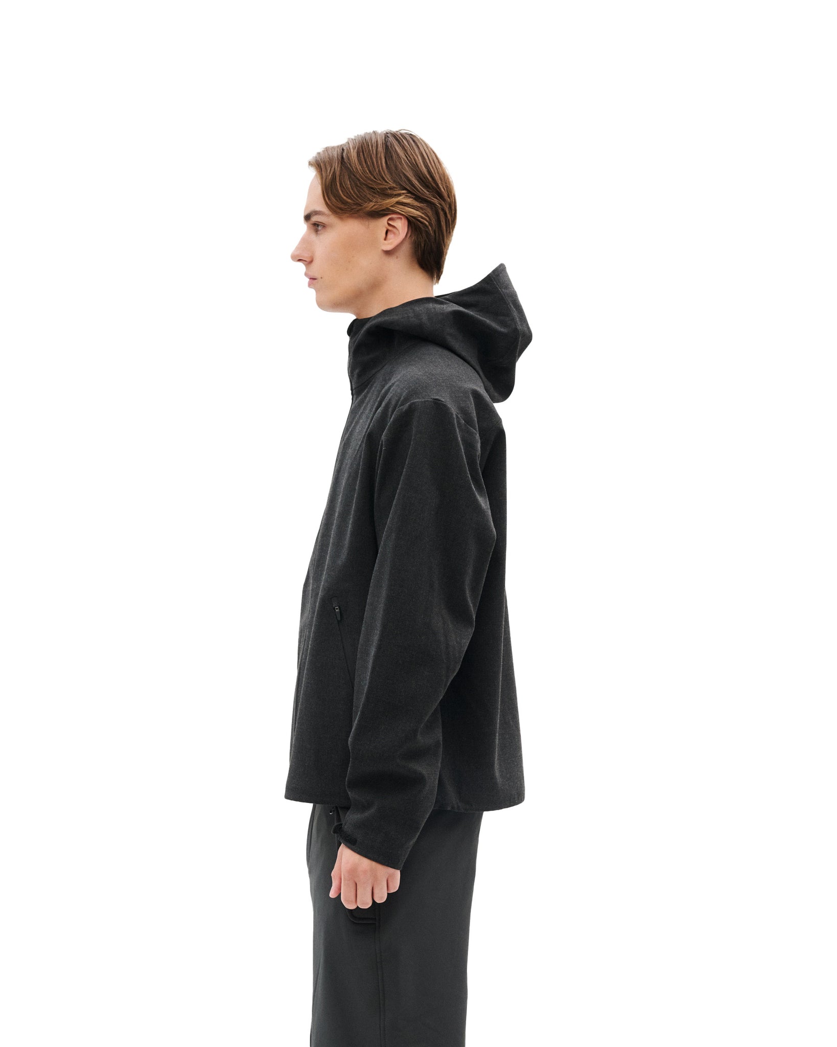 Hiking Patrol Waypoint Texture Hooded Jacket