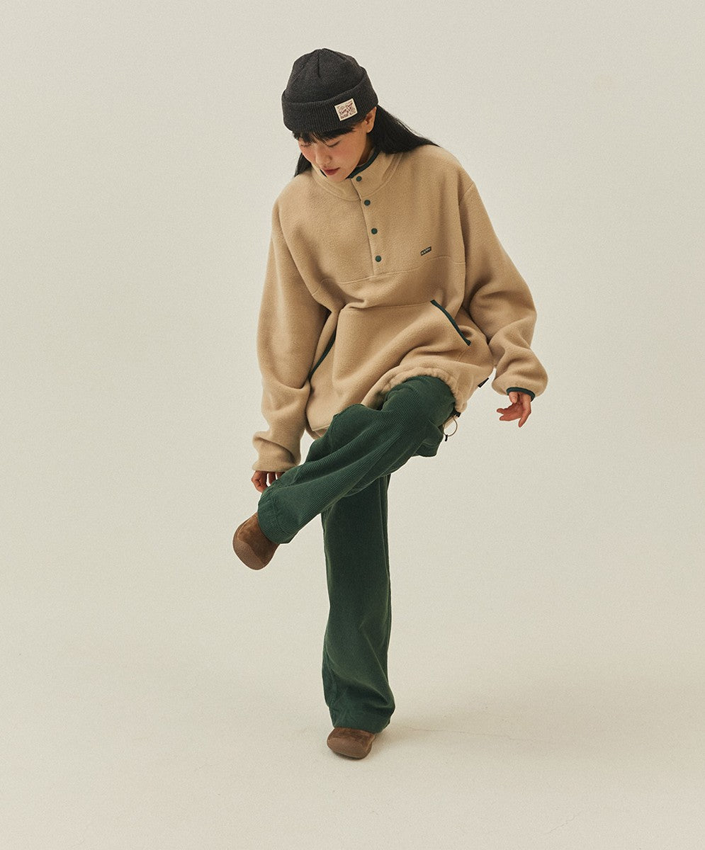 Kappy Design Fleece Button Anorak