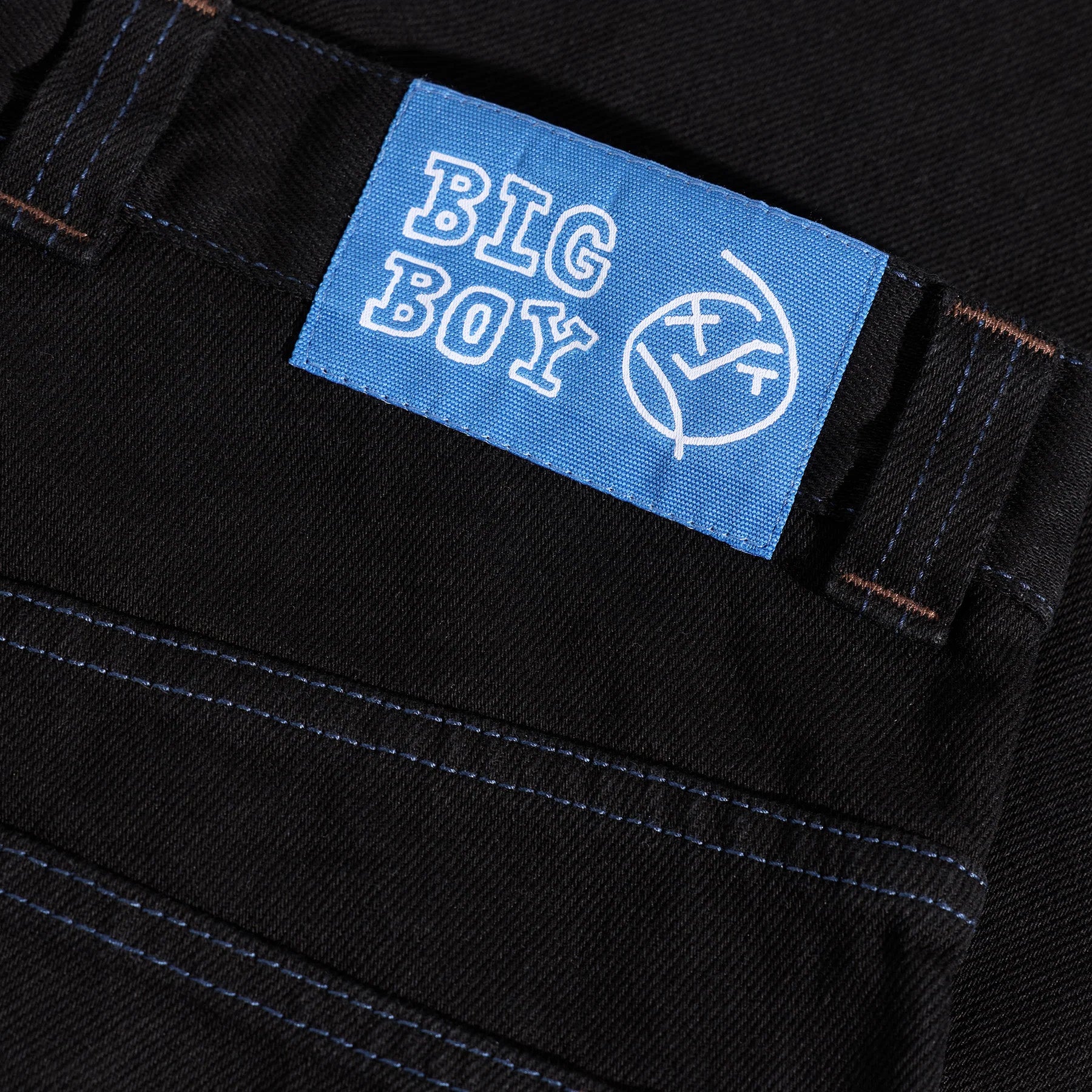 Polar Skate Co. Big Boy Jeans Black Blue Stitching