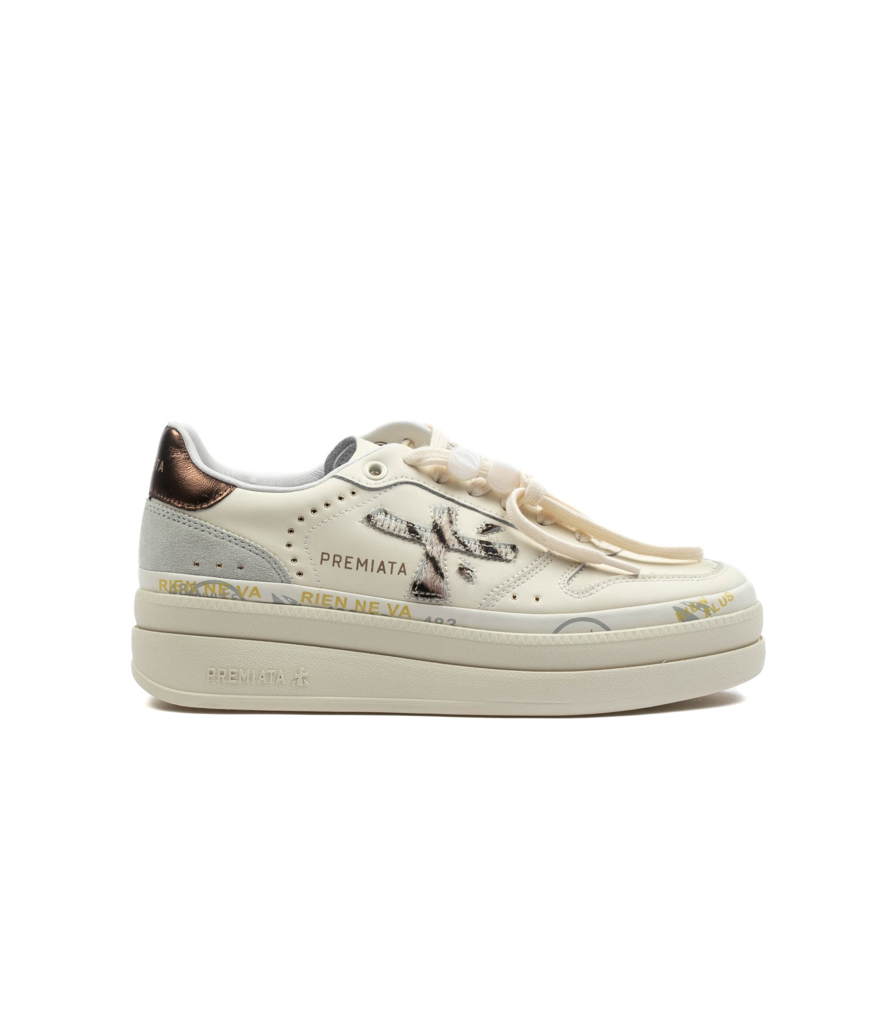 Premiata Micol 7035 Pelle Bianche Leopard Donna
