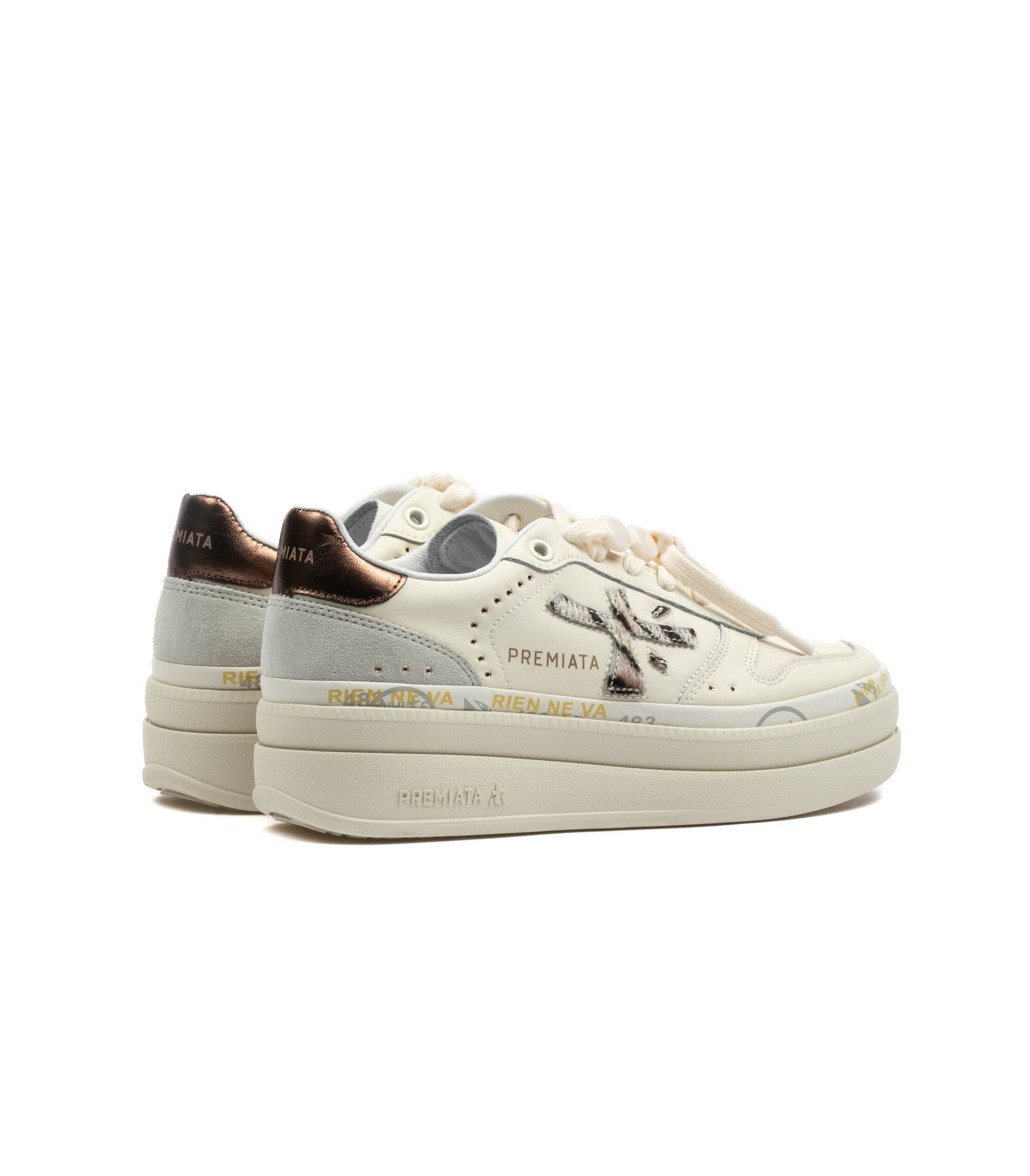 Premiata Micol 7035 Pelle Bianche Leopard Donna