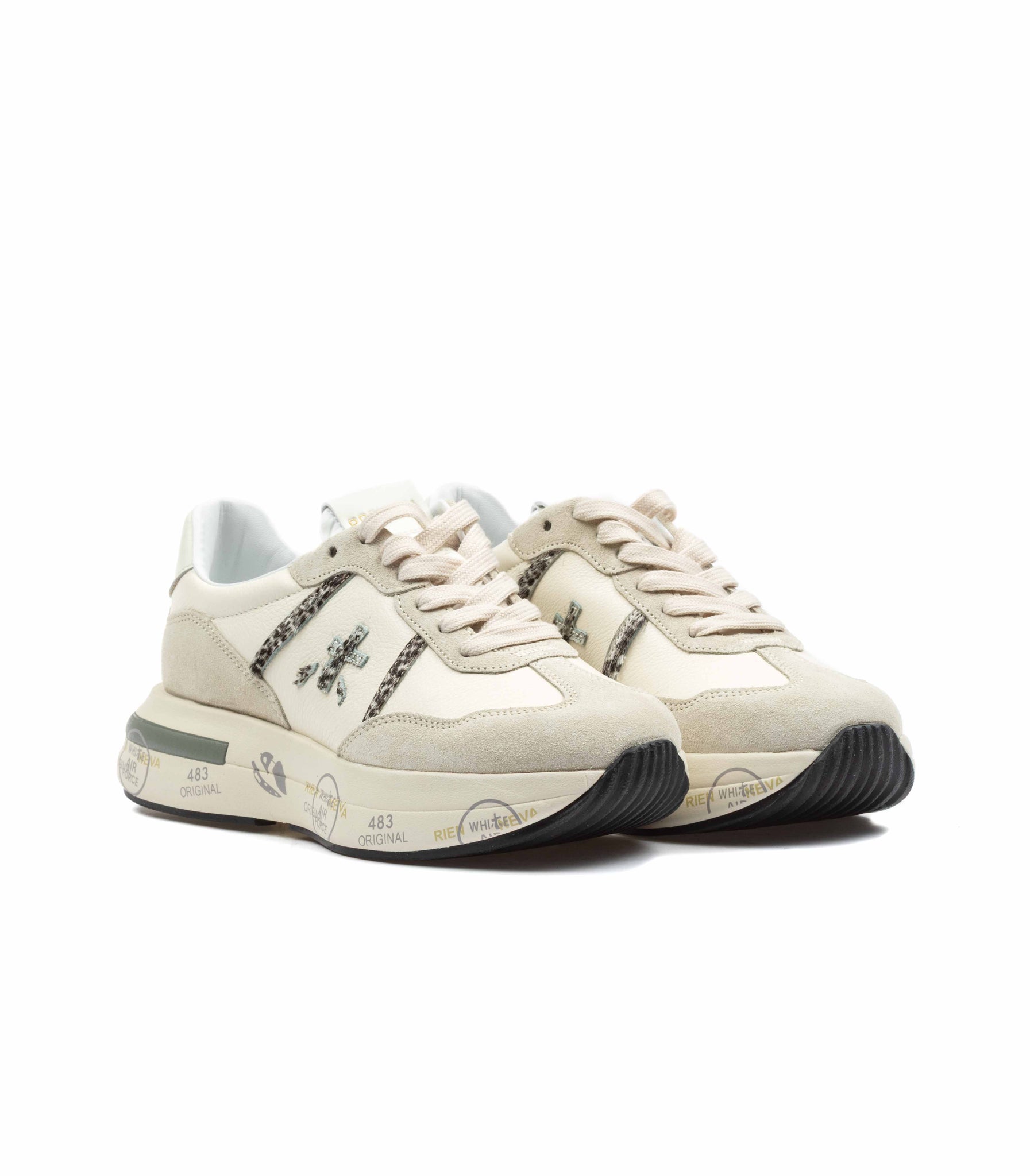 Premiata Cassie 7682 Pelle Latte Donna