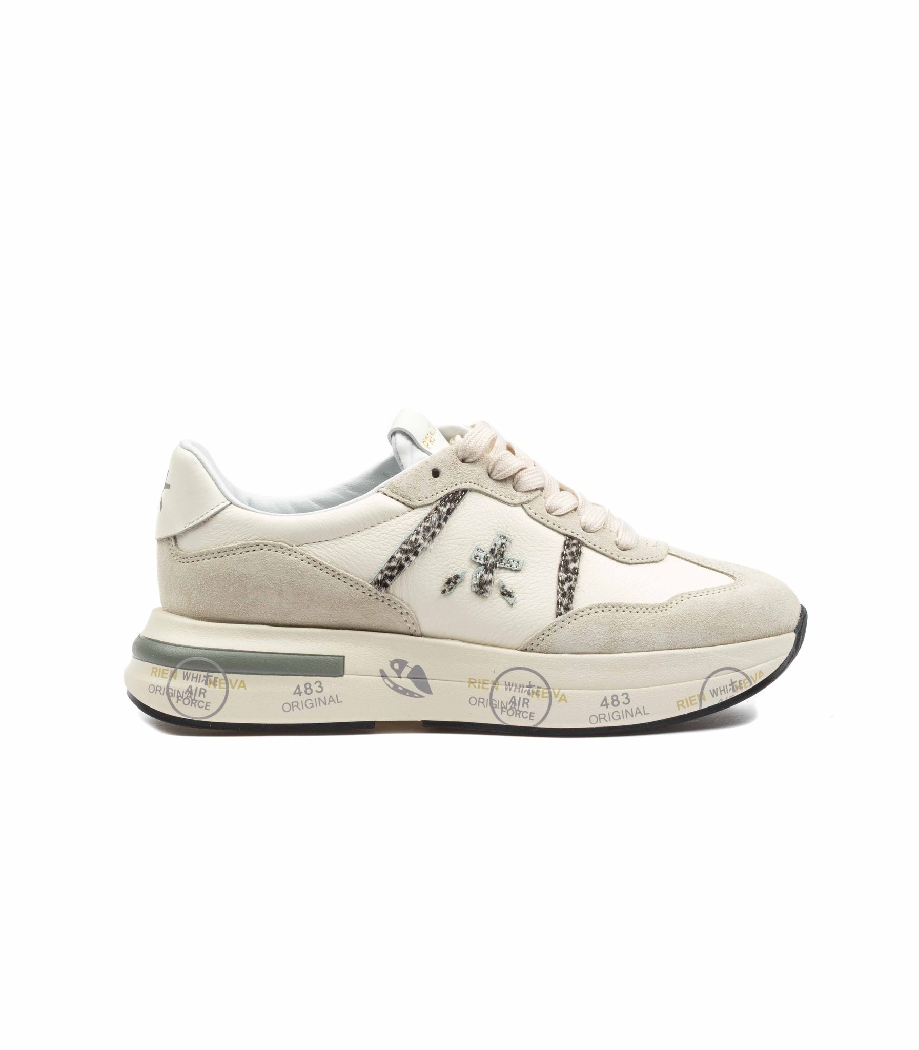 Premiata Cassie 7682 Pelle Latte Donna