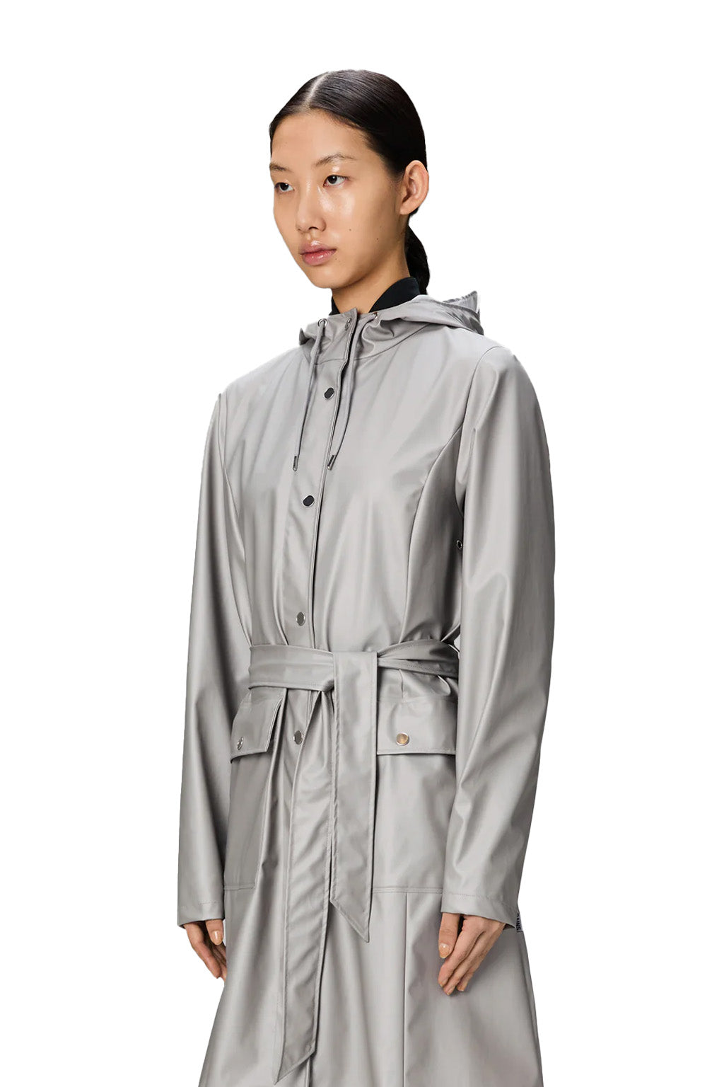 Giacca Rains Impermeabile Bottonicurve W Jacket Donna Argento