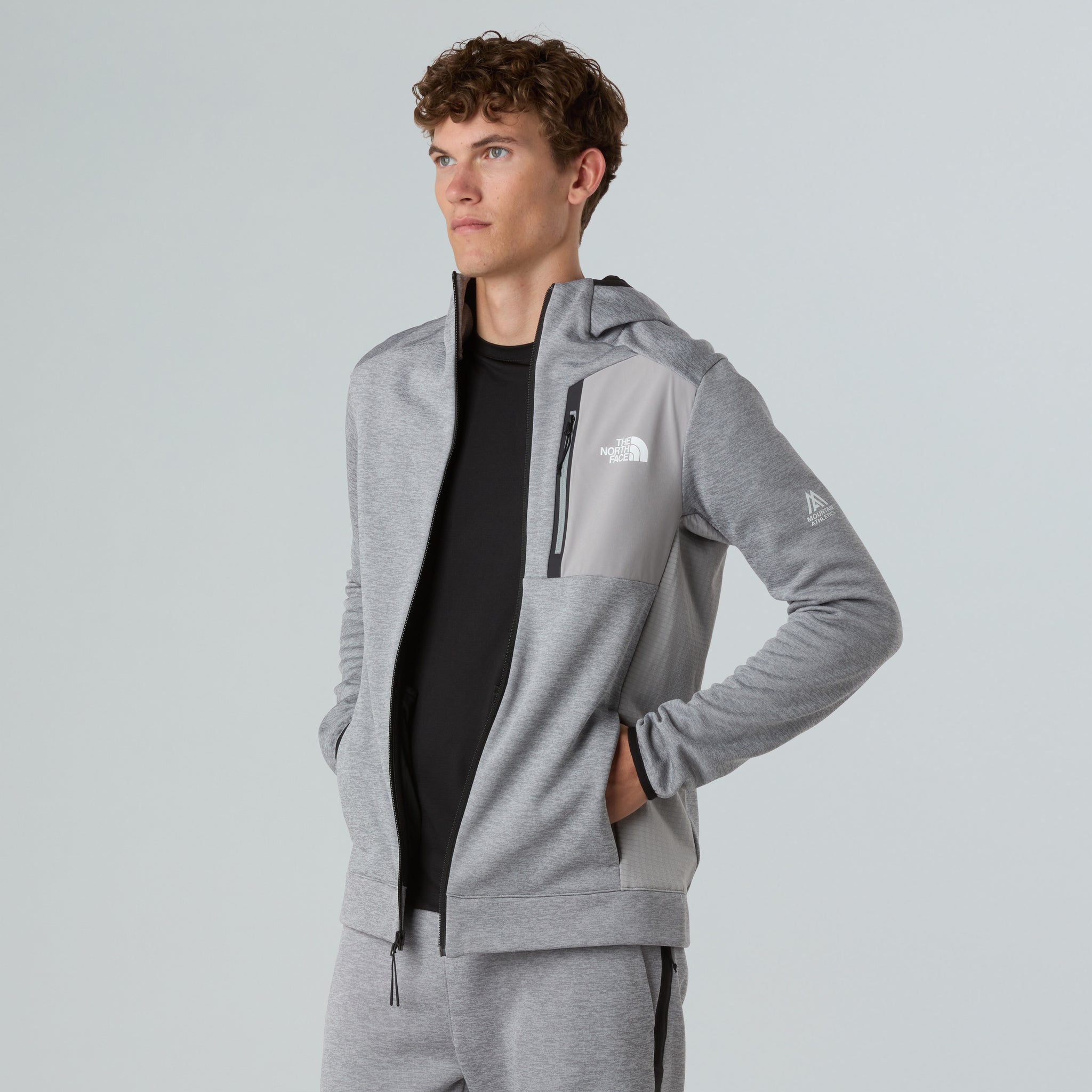 The North Face M Mountain Athletics Fleece Full Zip Jac Grey