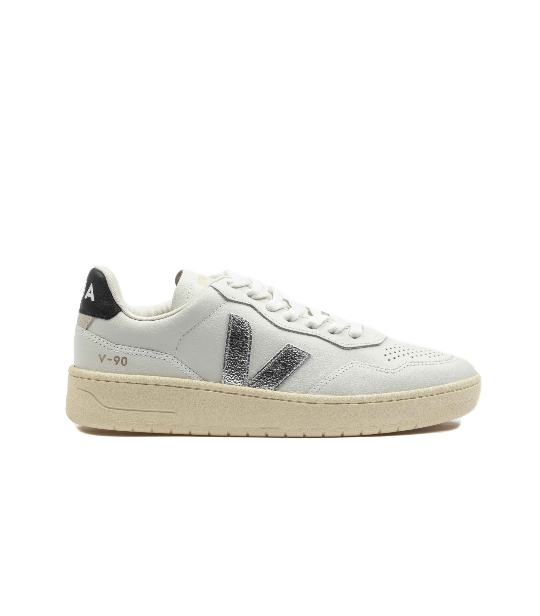 Veja V-90 Bianco Argento Donna