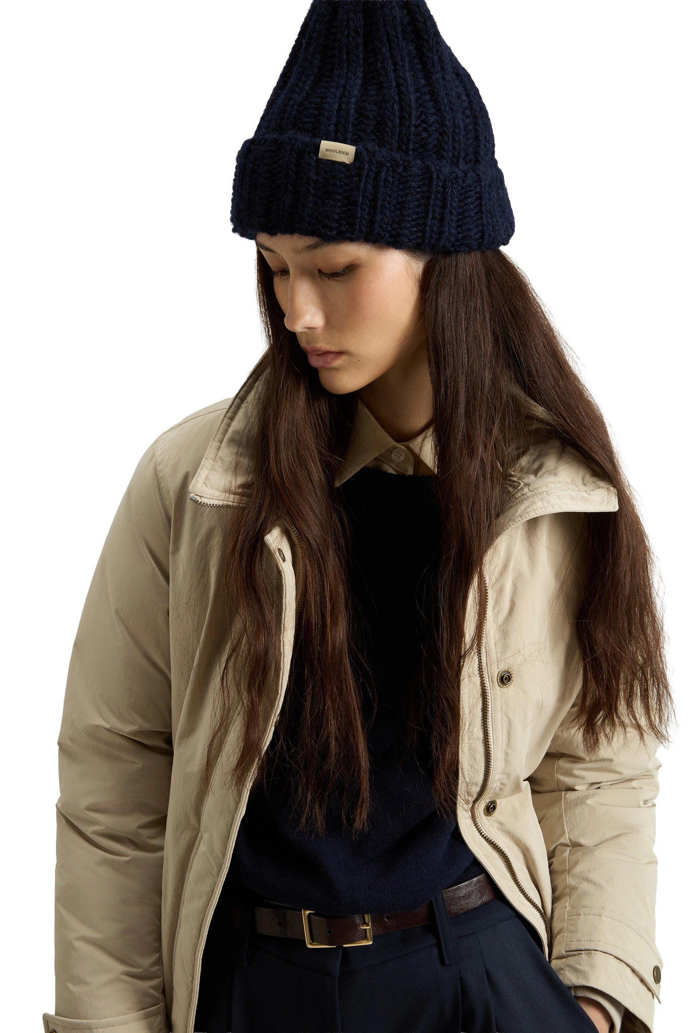 Woolrich Grace Fur Jacket Donna Beige