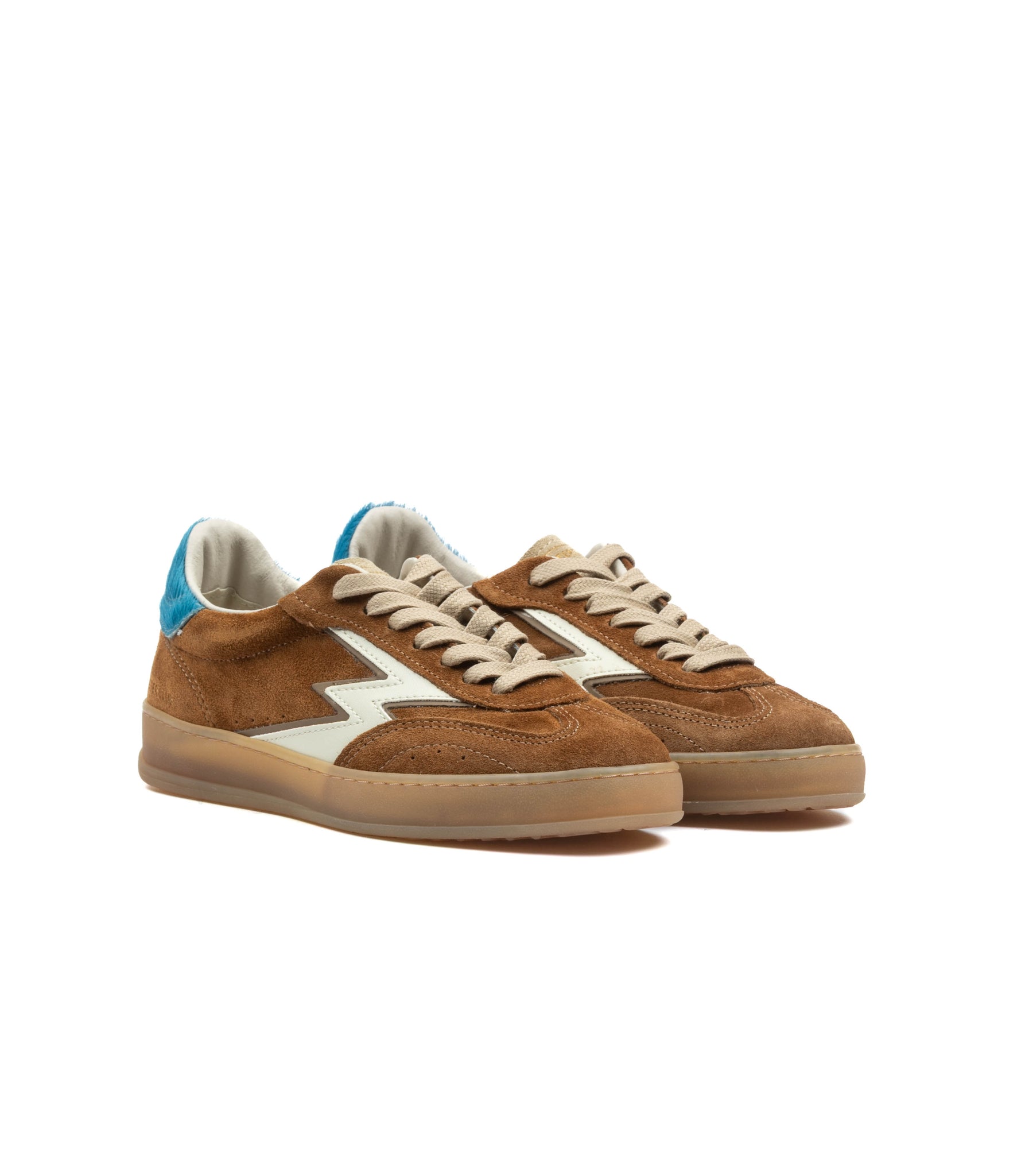 Moaconcept Club Cognac Electric Blu Cavallino Sintetico Donna