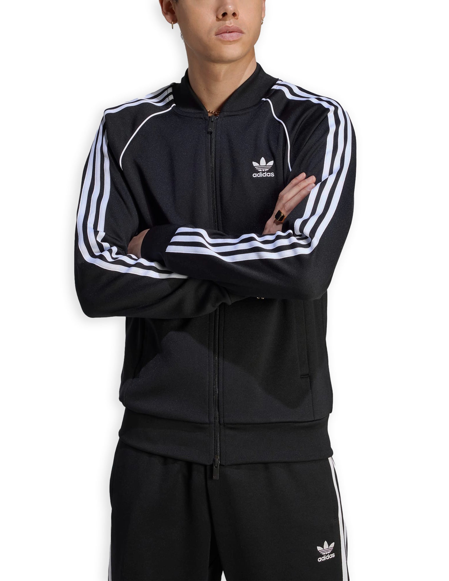 Adidas Sst Tt Black White Men's Zip Sweatshirt