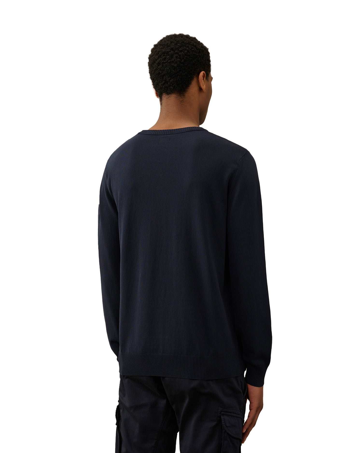 CP Company Cotton Crepe Knit Blue Men's Shirt