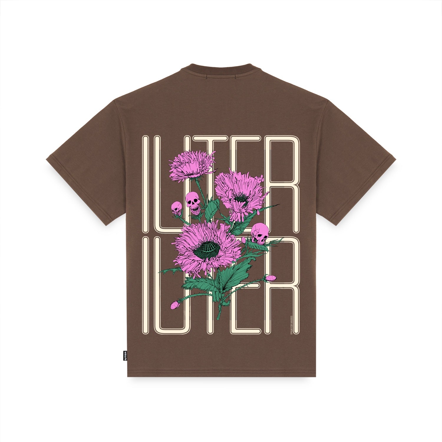 Iuter Spine Skulls Tee Brown Men