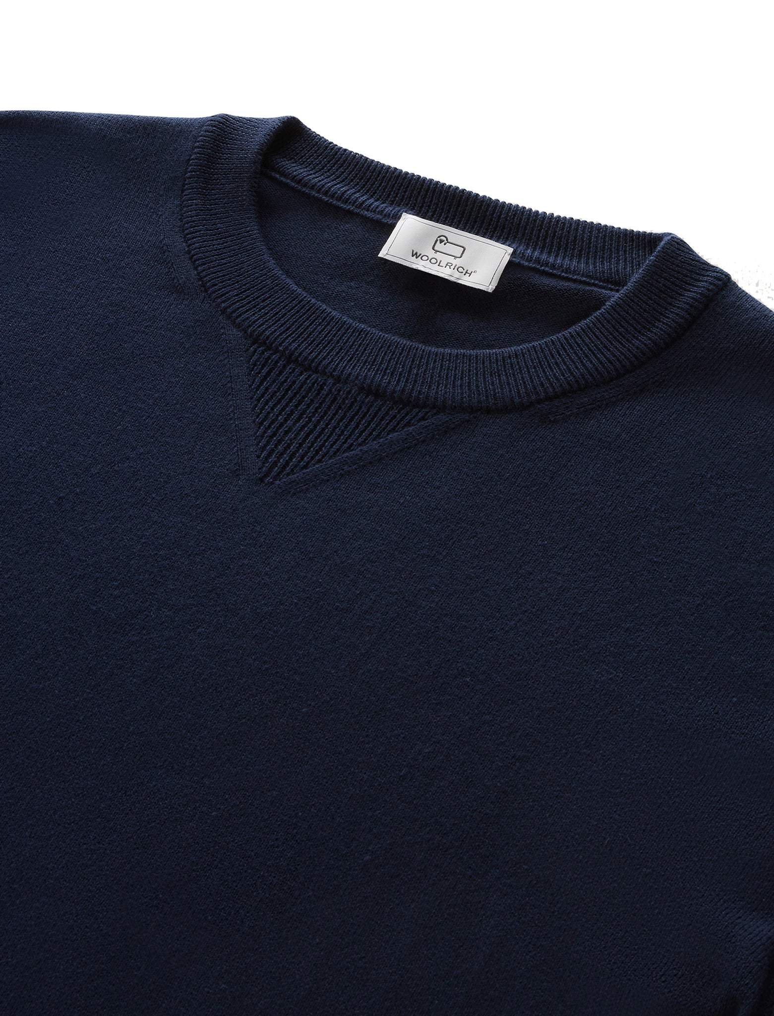 Woolrich Logo Crewneck Blue Men's Sweater