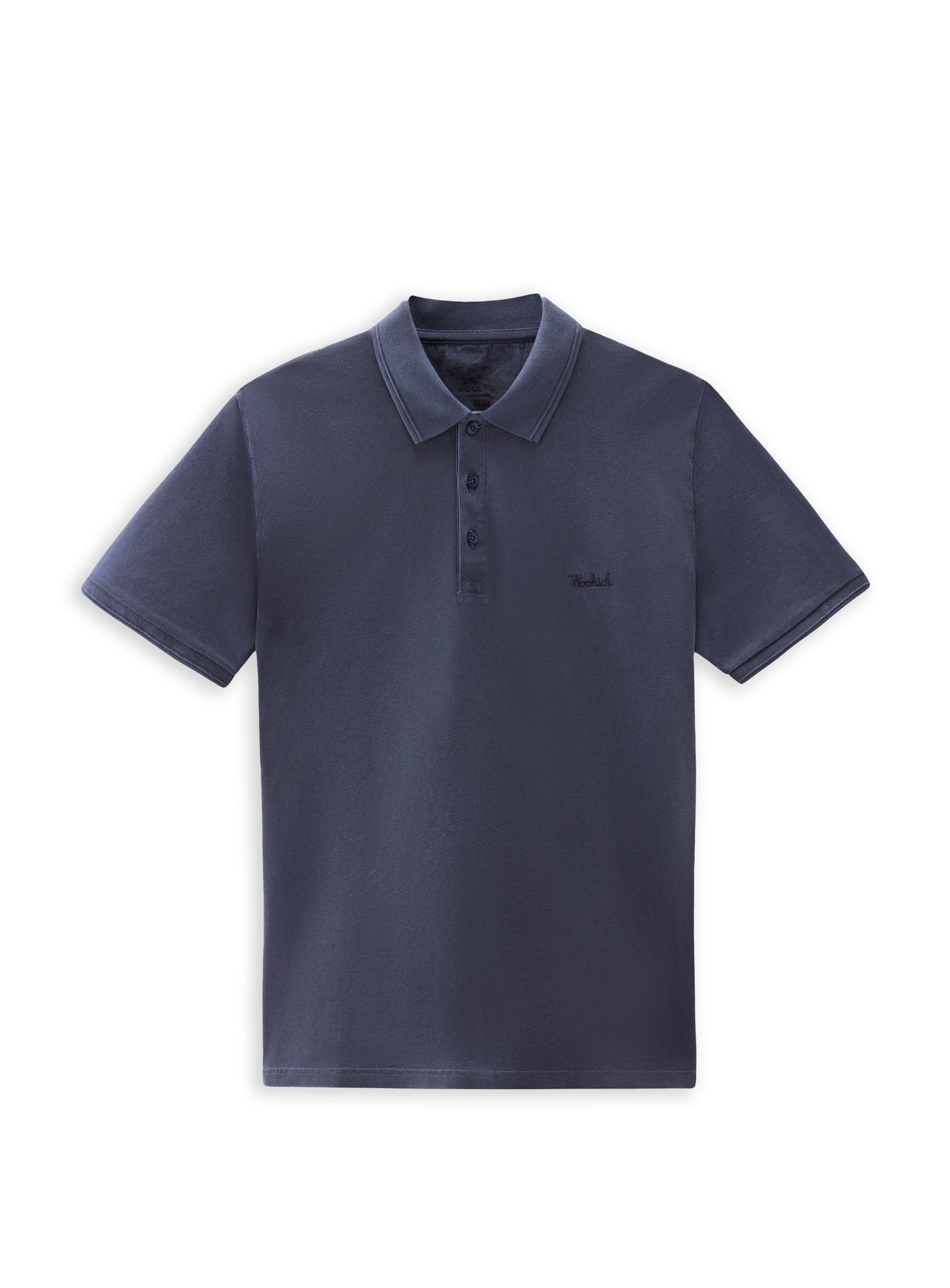 Woolrich Mackinack Garment Dyed Polo Shirt Blue Men
