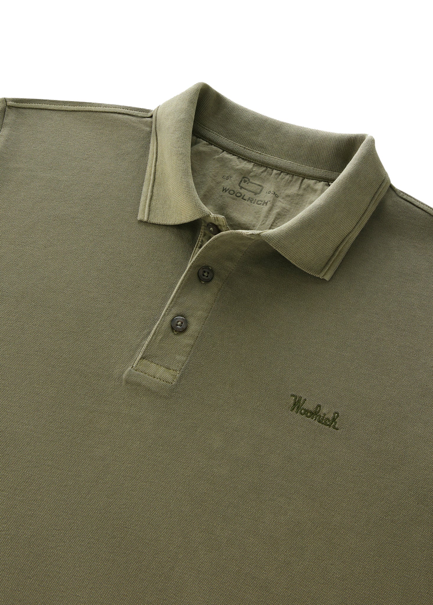 Woolrich Mackinack Dyed Cape Olive Green Men's Polo
