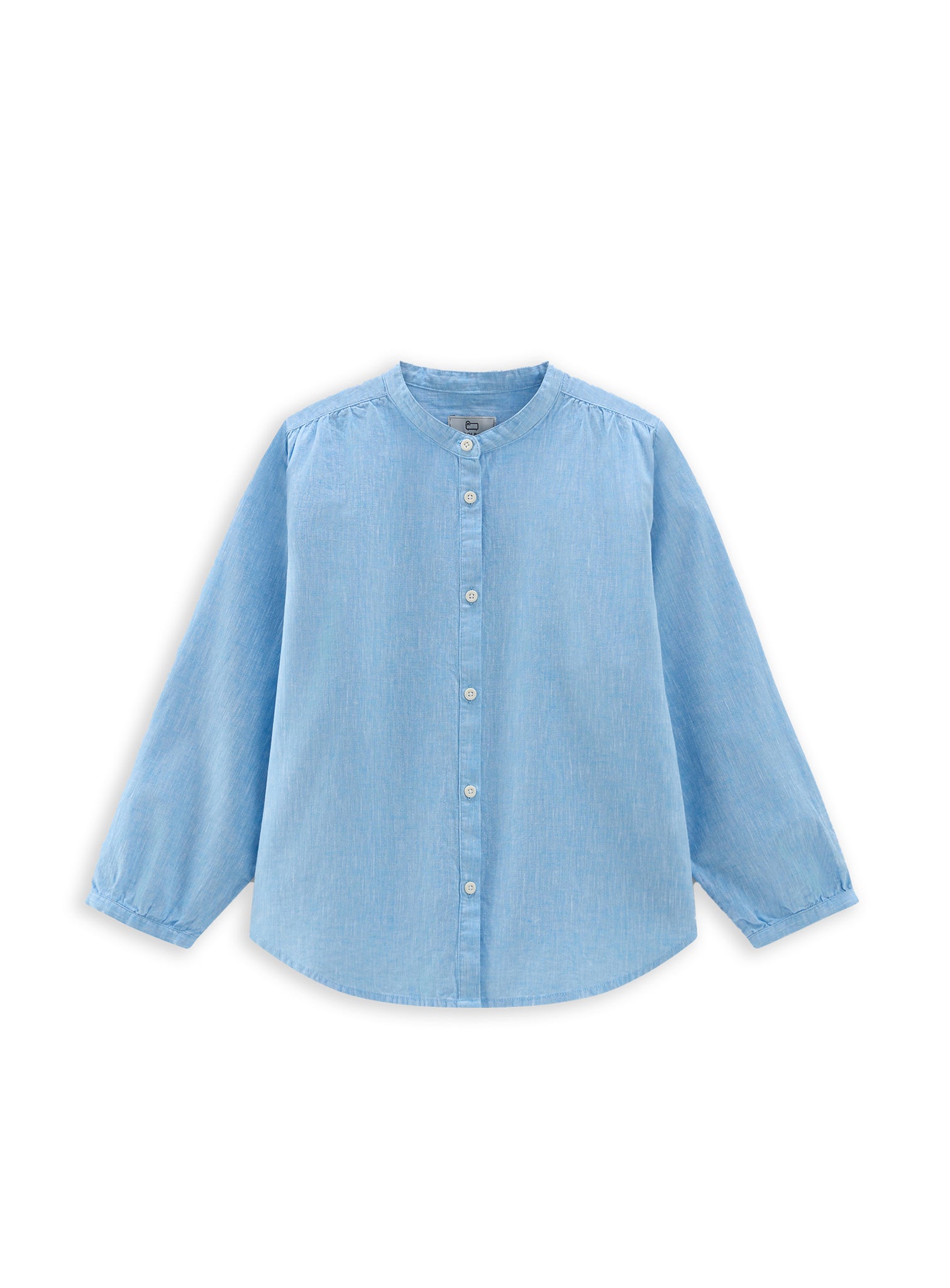 Woolrich Cotton Linen Shirt Light Blue Women's Shirt