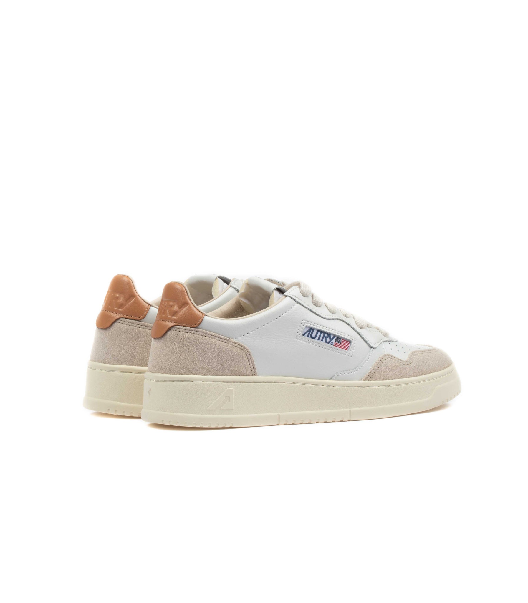 Autry Medalist Low Leather Suede White Sandstorm Women