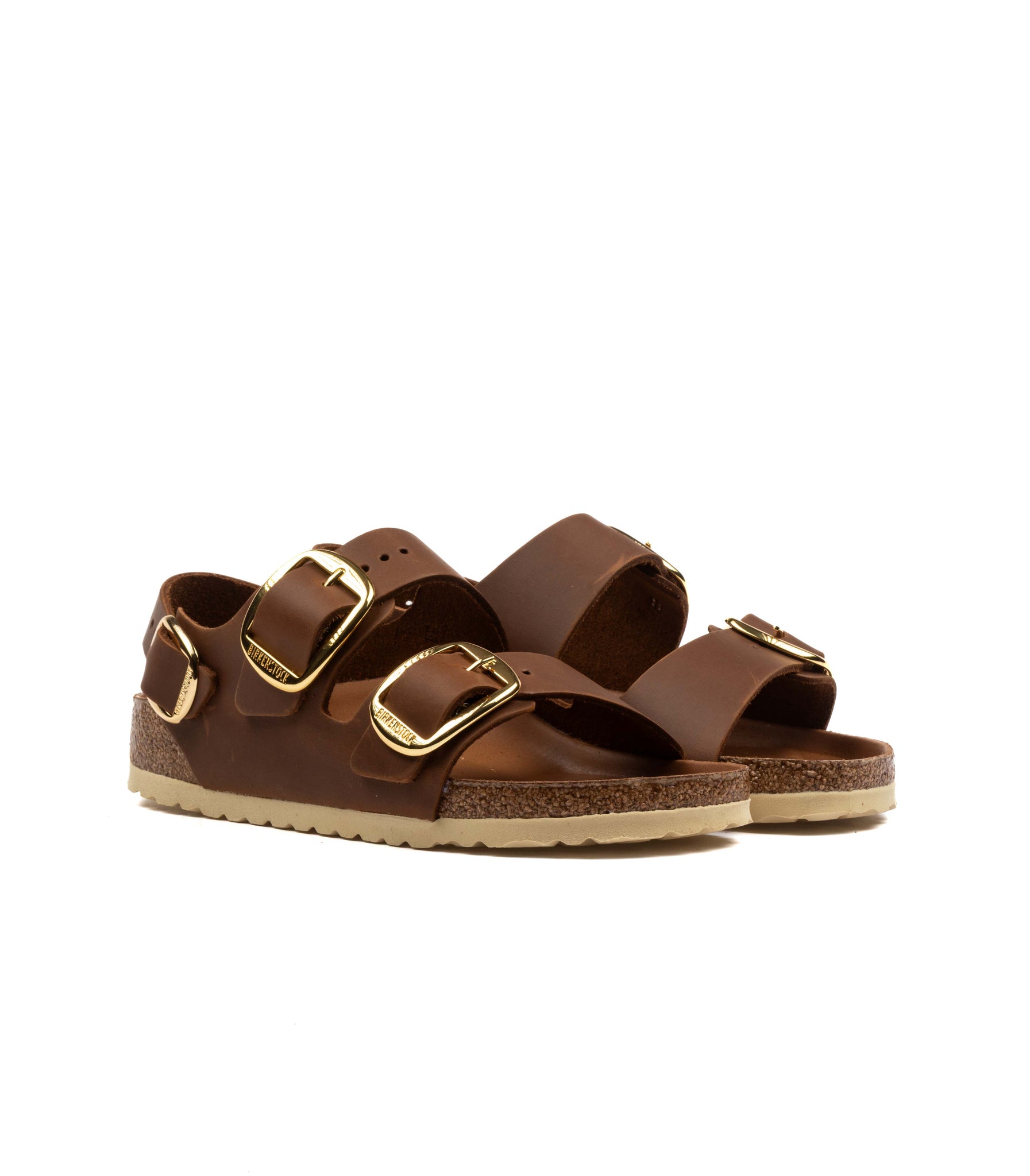 Birkenstock Milano Oiled Big Buckle Cognac