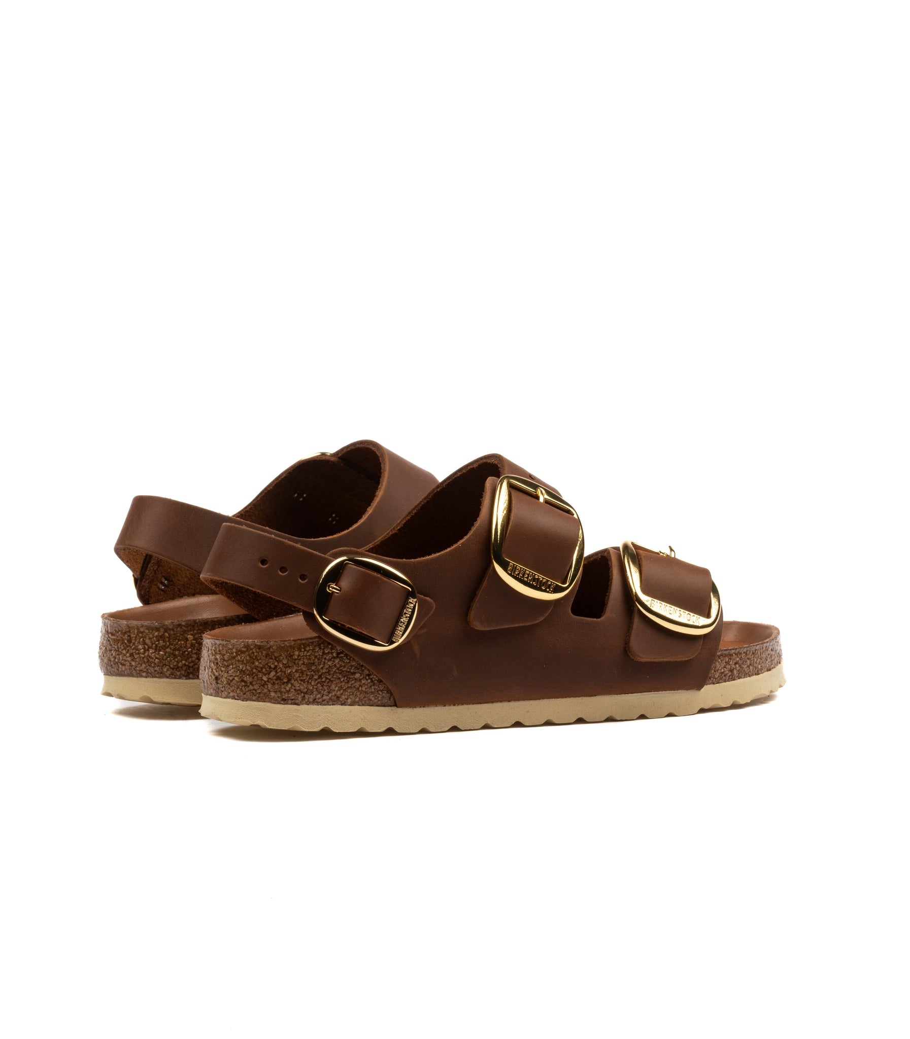 Birkenstock Milano Oiled Big Buckle Cognac