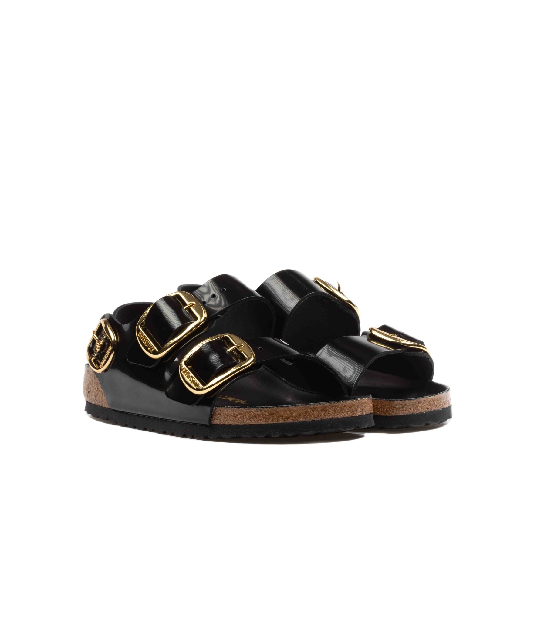 Birkenstock Milano High Shine Big Bucle Nero Donna