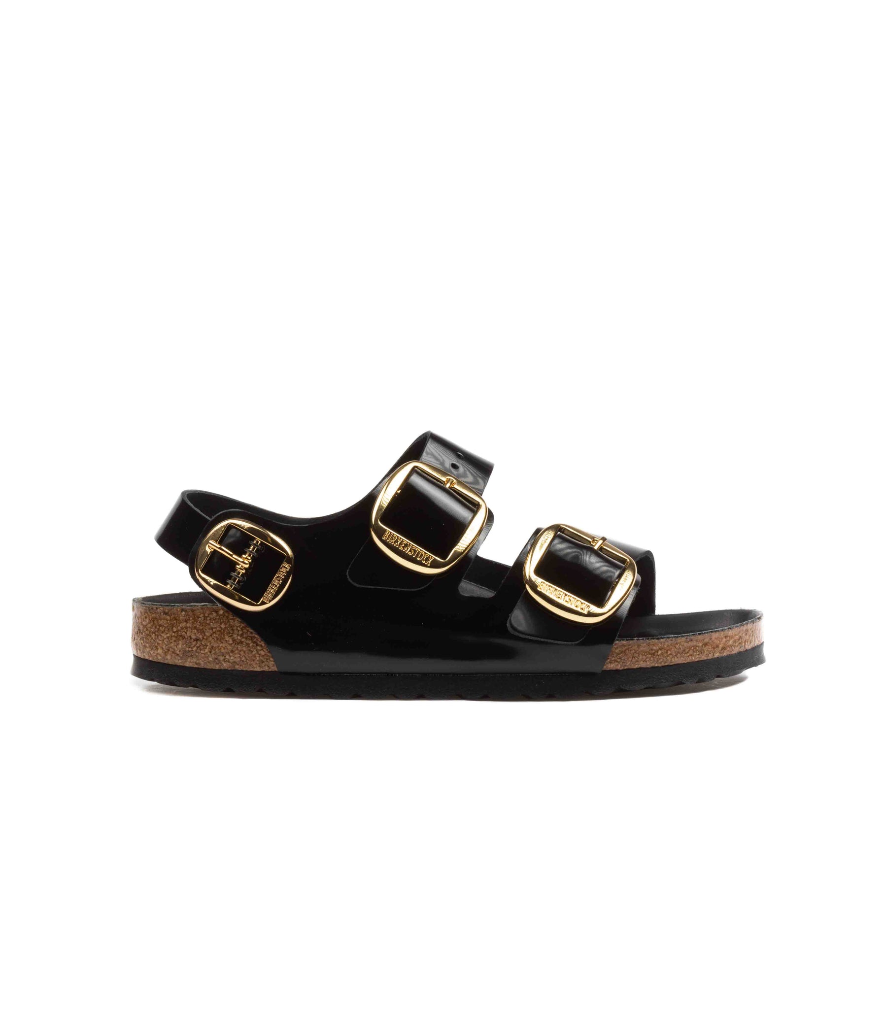 Birkenstock Milano High Shine Big Bucle Black Women