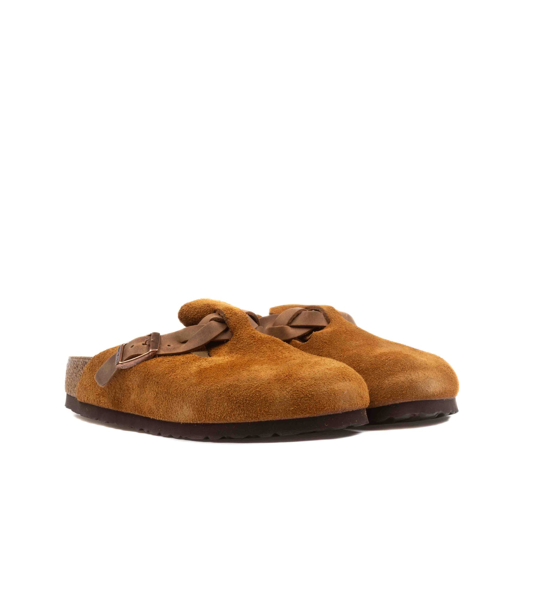 Birkenstock Boston Suede Braided Mink