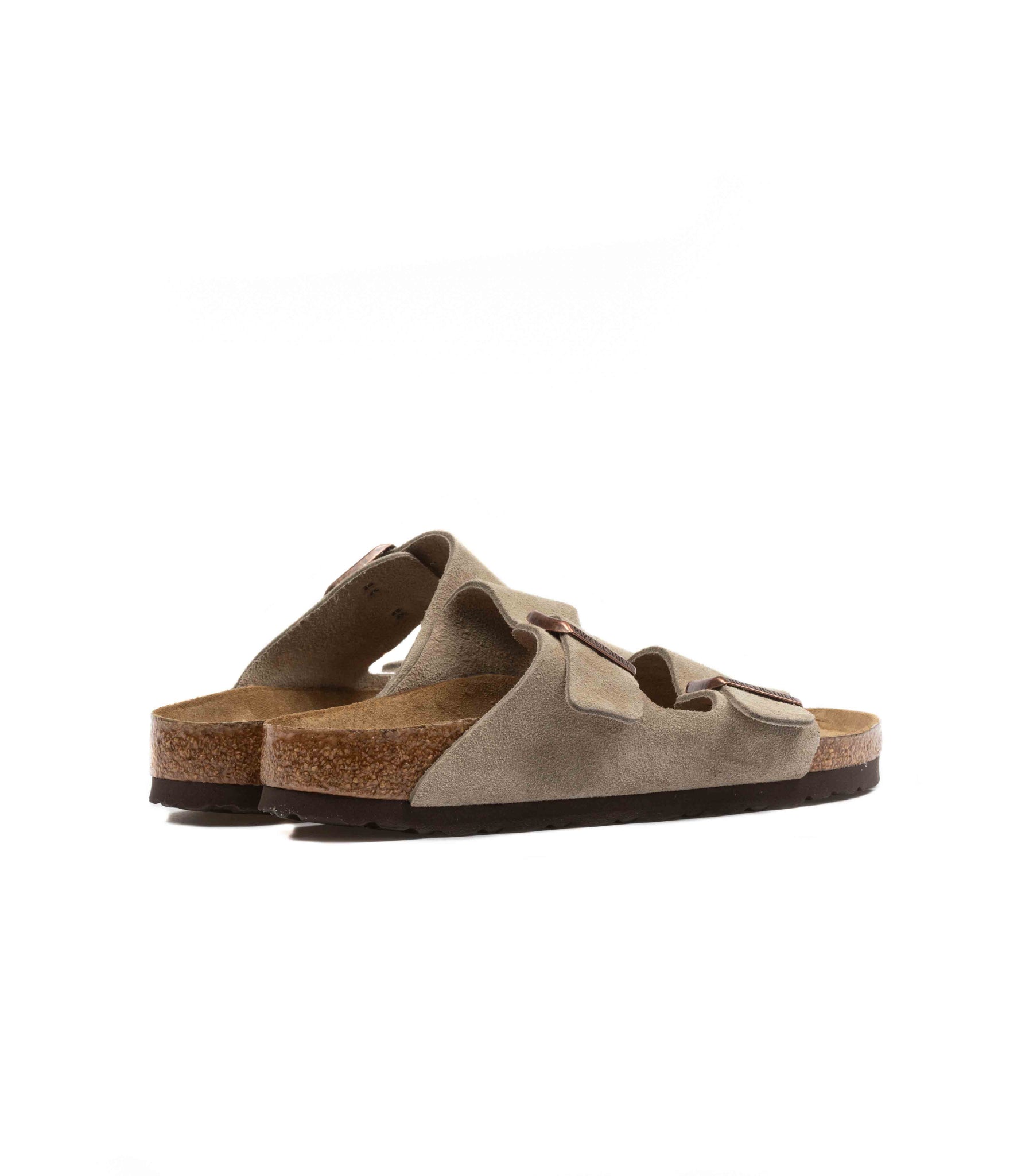 Birkenstock Arizona Pelle Suede Taupe Suola Morbida Unisex