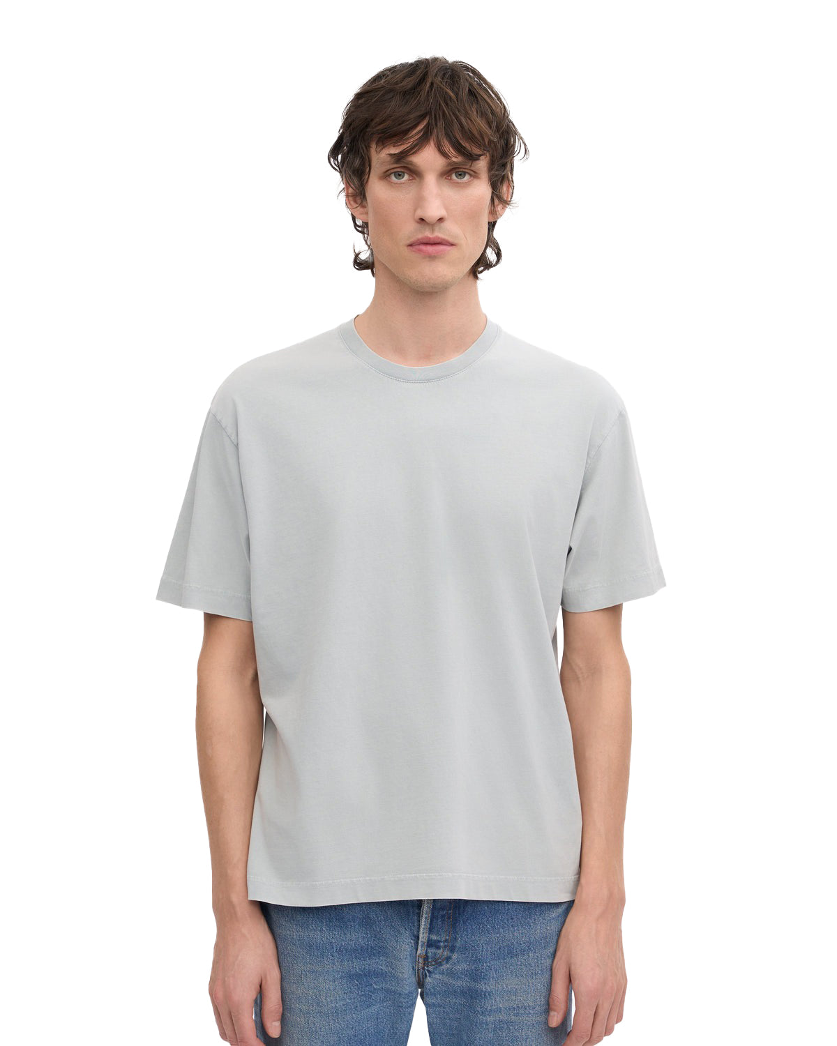 T-Shirt Oversize In Cotone Tintocapo Grigio