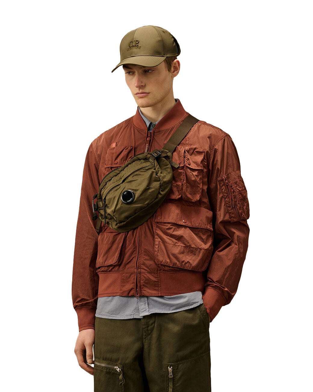C.P. Company Marsupio In Nylon Verde Militare