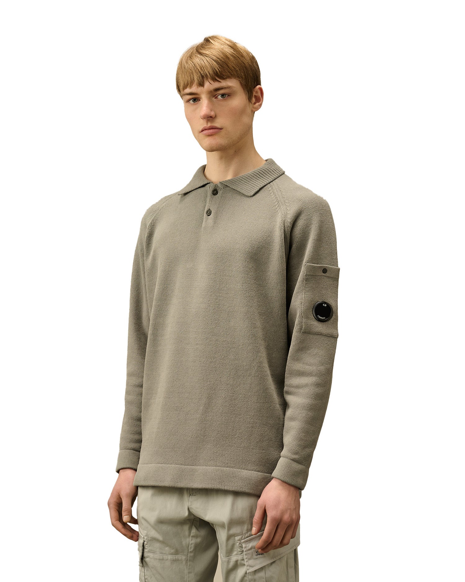 C.P. Company Chenille Cotton Polo Knit