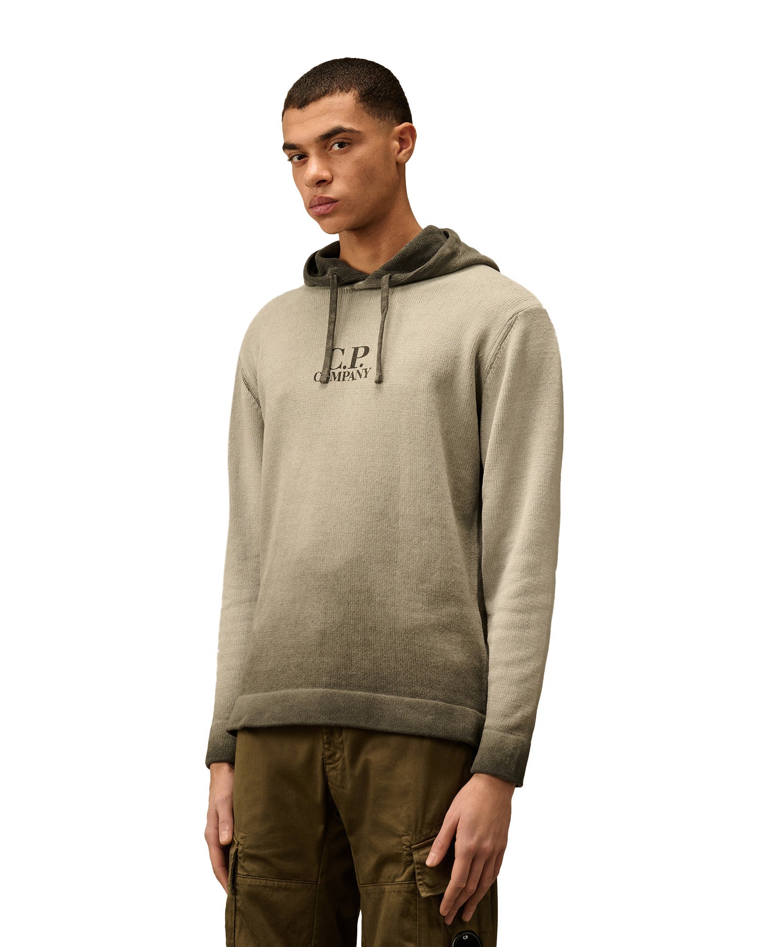 C.P. Company Cotton Chenille Reverse Plat Knitwear-Hooded