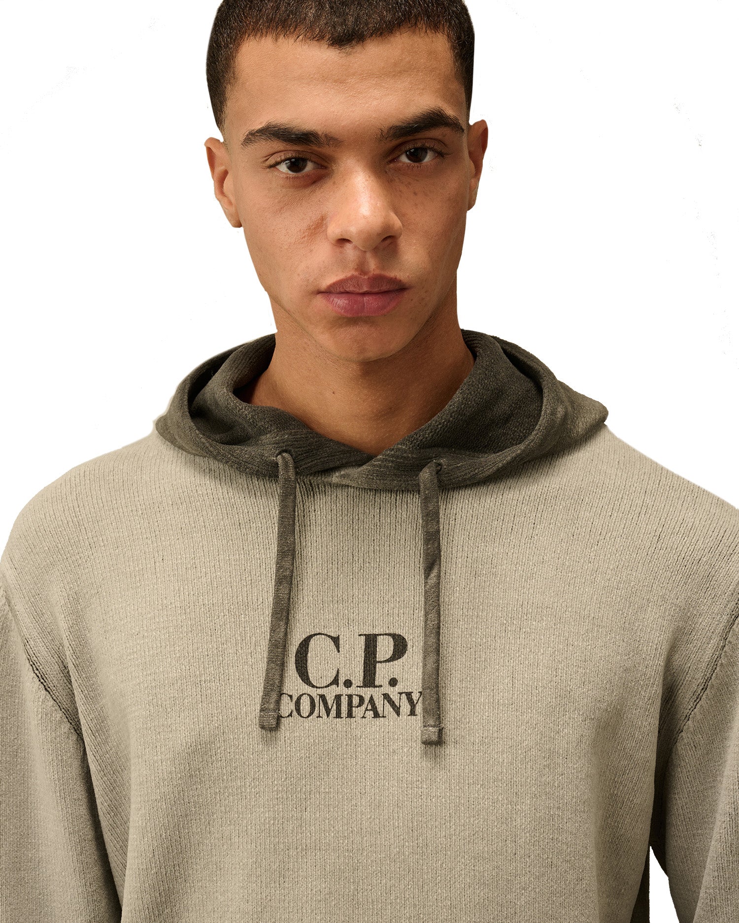 C.P. Company Cotton Chenille Reverse Plat Knitwear-Hooded