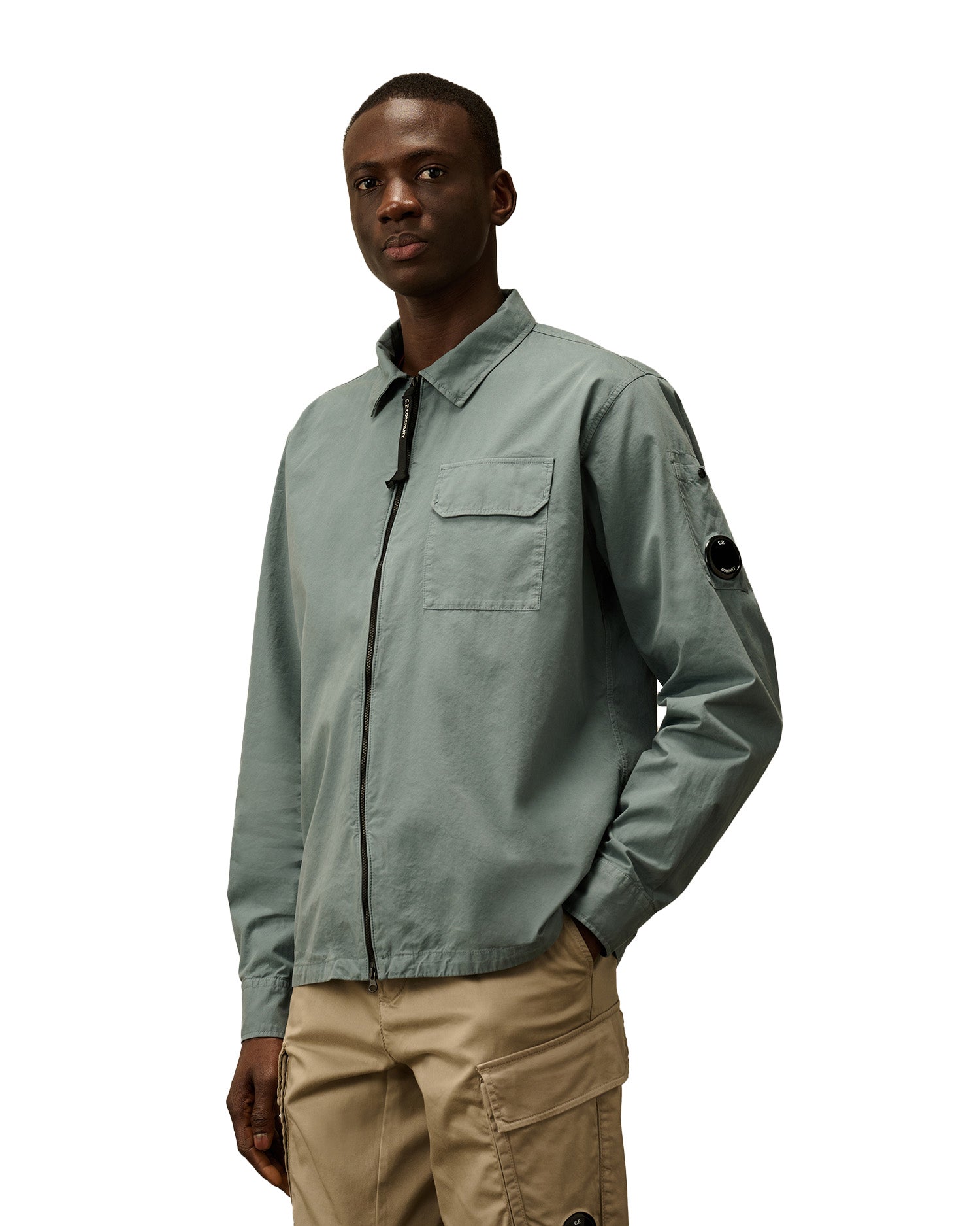 C.P. Company Organic Gabardine Full Zip Overshirt